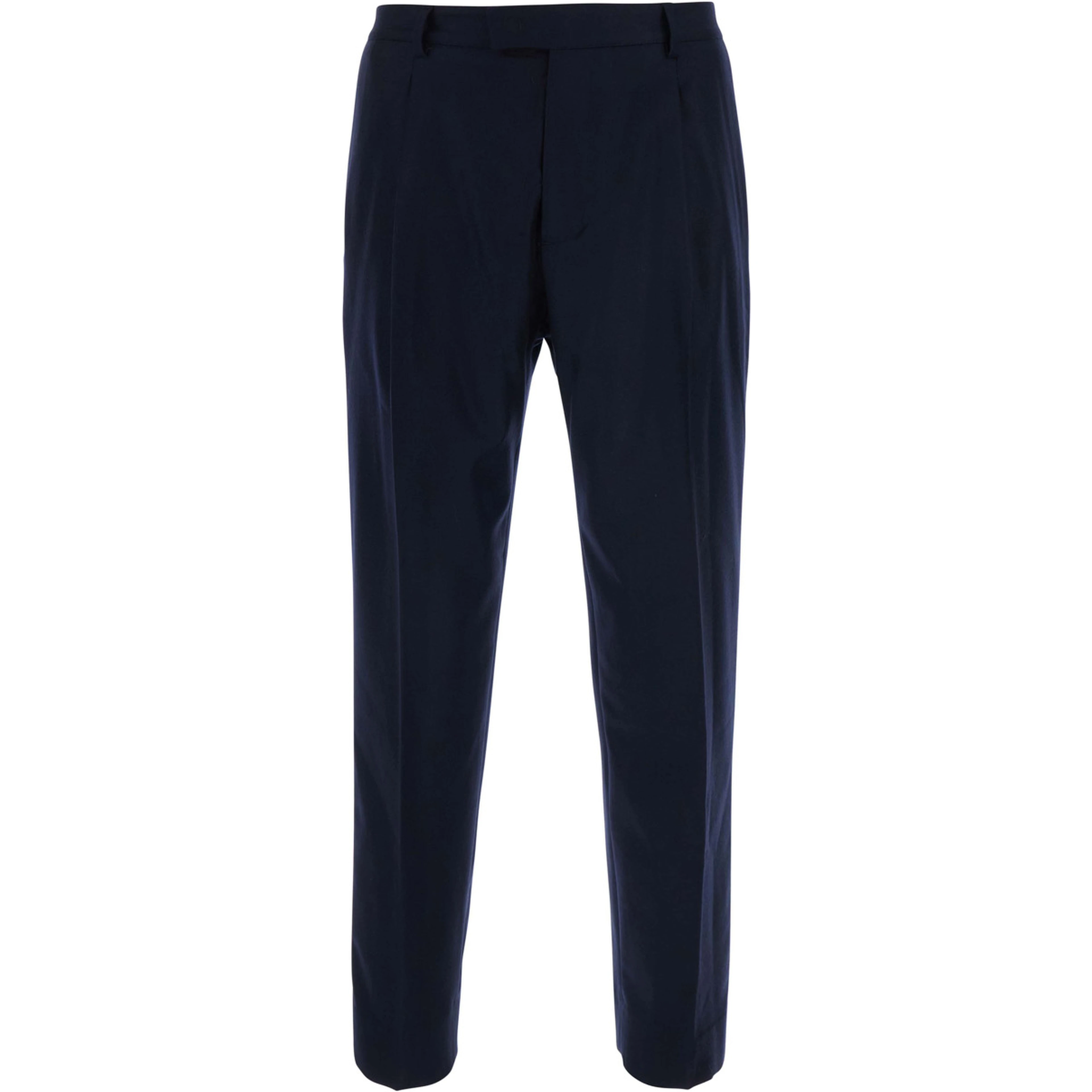 Blue Pants with semi-elasticated waist in wool Blend men