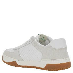 Sparry white Sneaker with VLogo on the side in leather and fabric for men