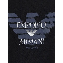black T-shirt with printed logo on the front in cotton for Men