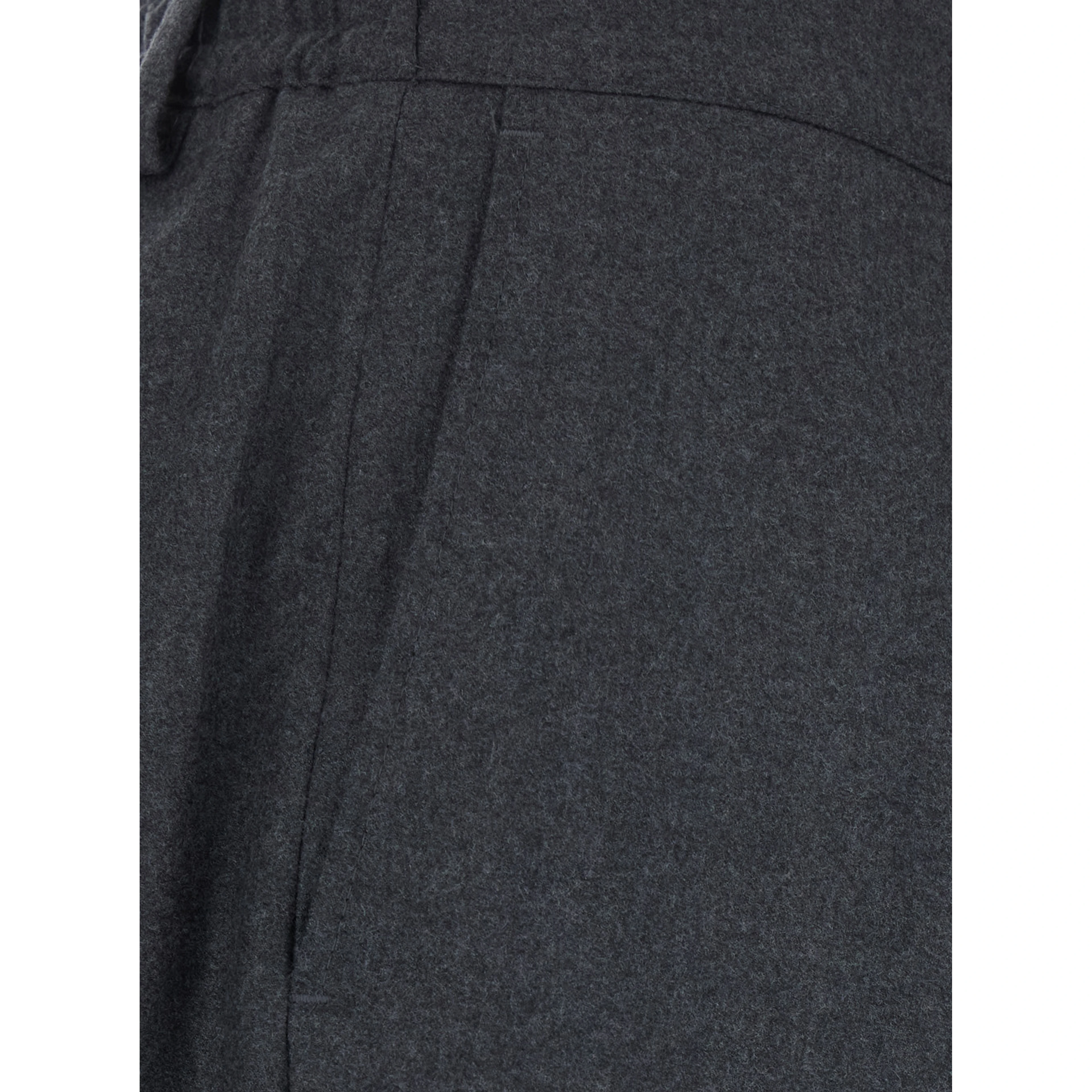 Grey Pants with semi-elasticated waist in wool Blend men