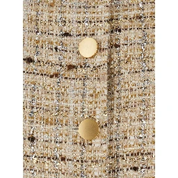 LUREX SHORT BOUCLE JACKET with bouclé details and pockets Beige woman