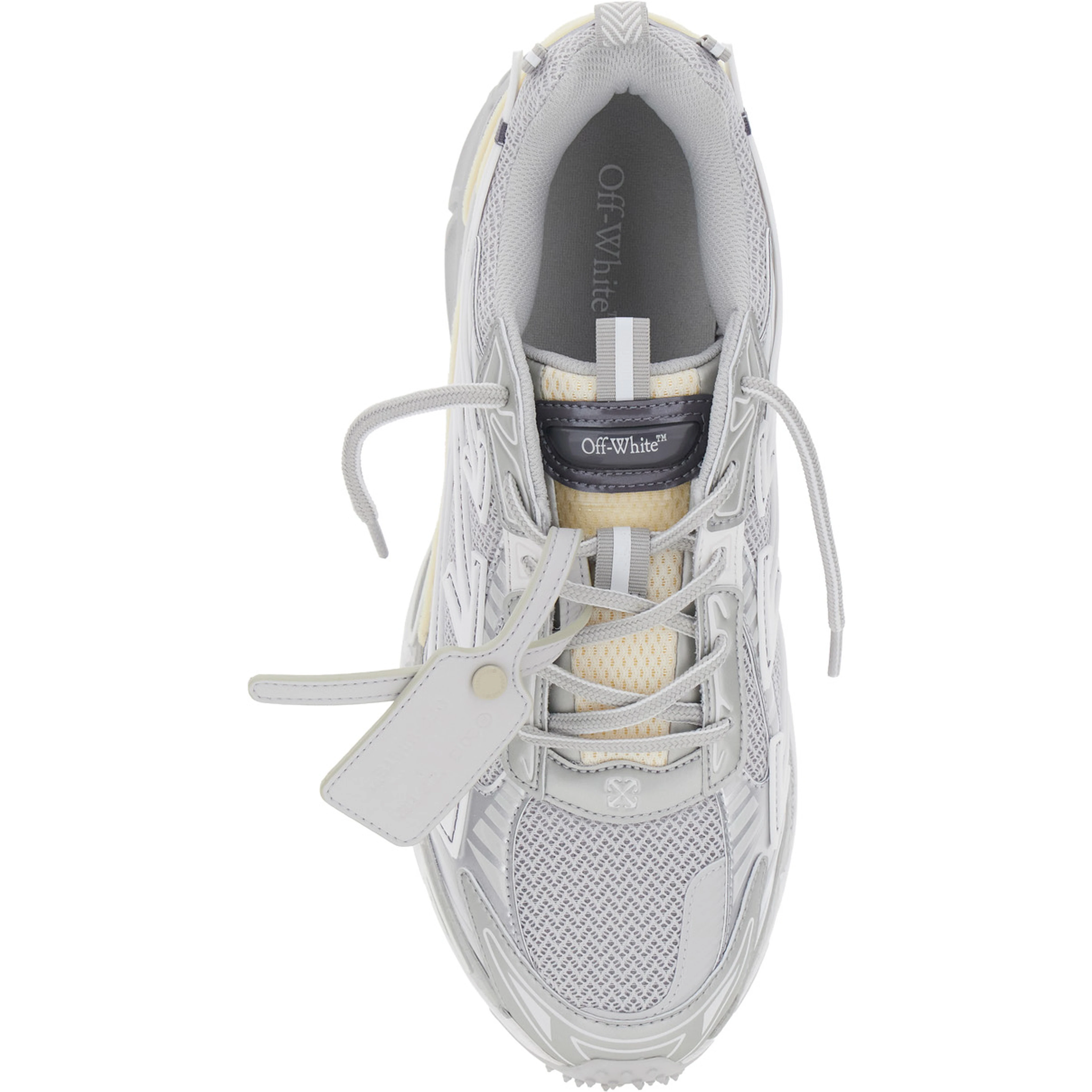 Be Right Back Gray Sneakers with Mesh Inserts and Arrow Detail on the Side in Leather and Tech Fabric for Men