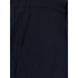 Blue Pants with semi-elasticated waist in wool Blend men
