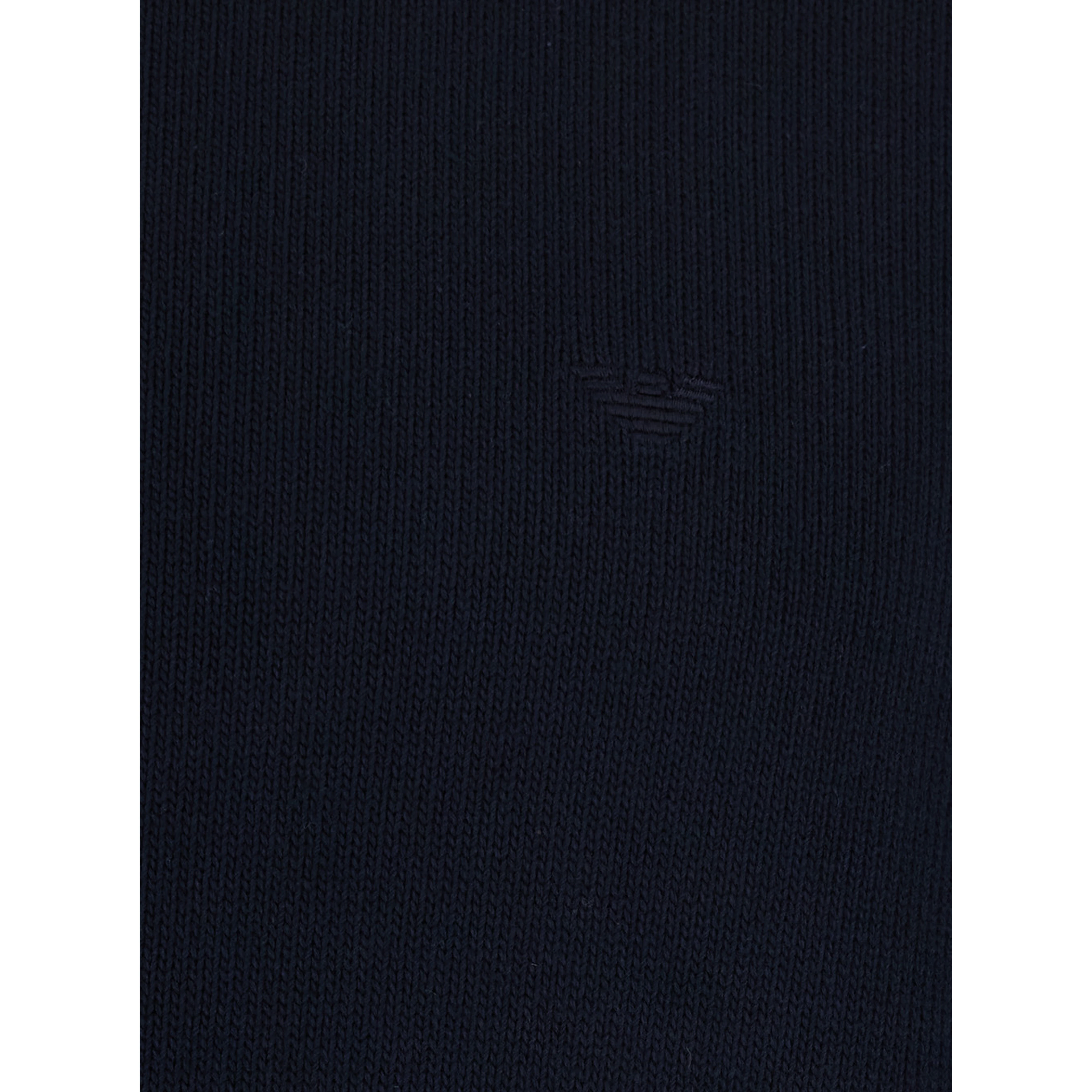Blue Crew Neck Sweater with Knit Design in Cotton for Men