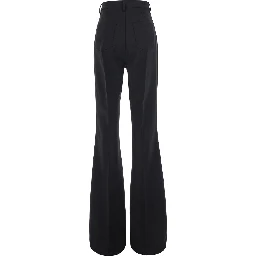 Bolan Bootcut Black Wide Leg Pants in Cotton for Women