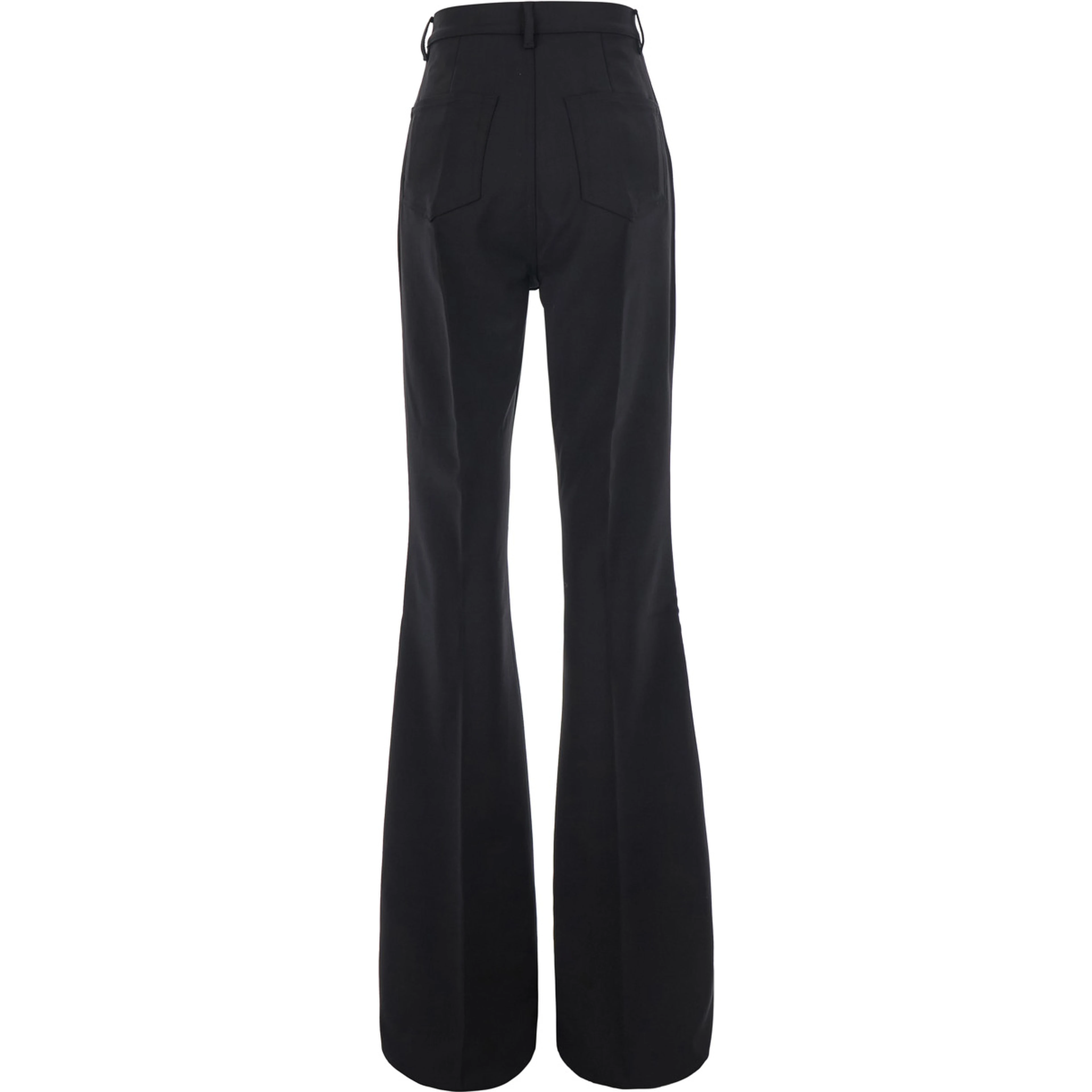 Bolan Bootcut Black Wide Leg Pants in Cotton for Women
