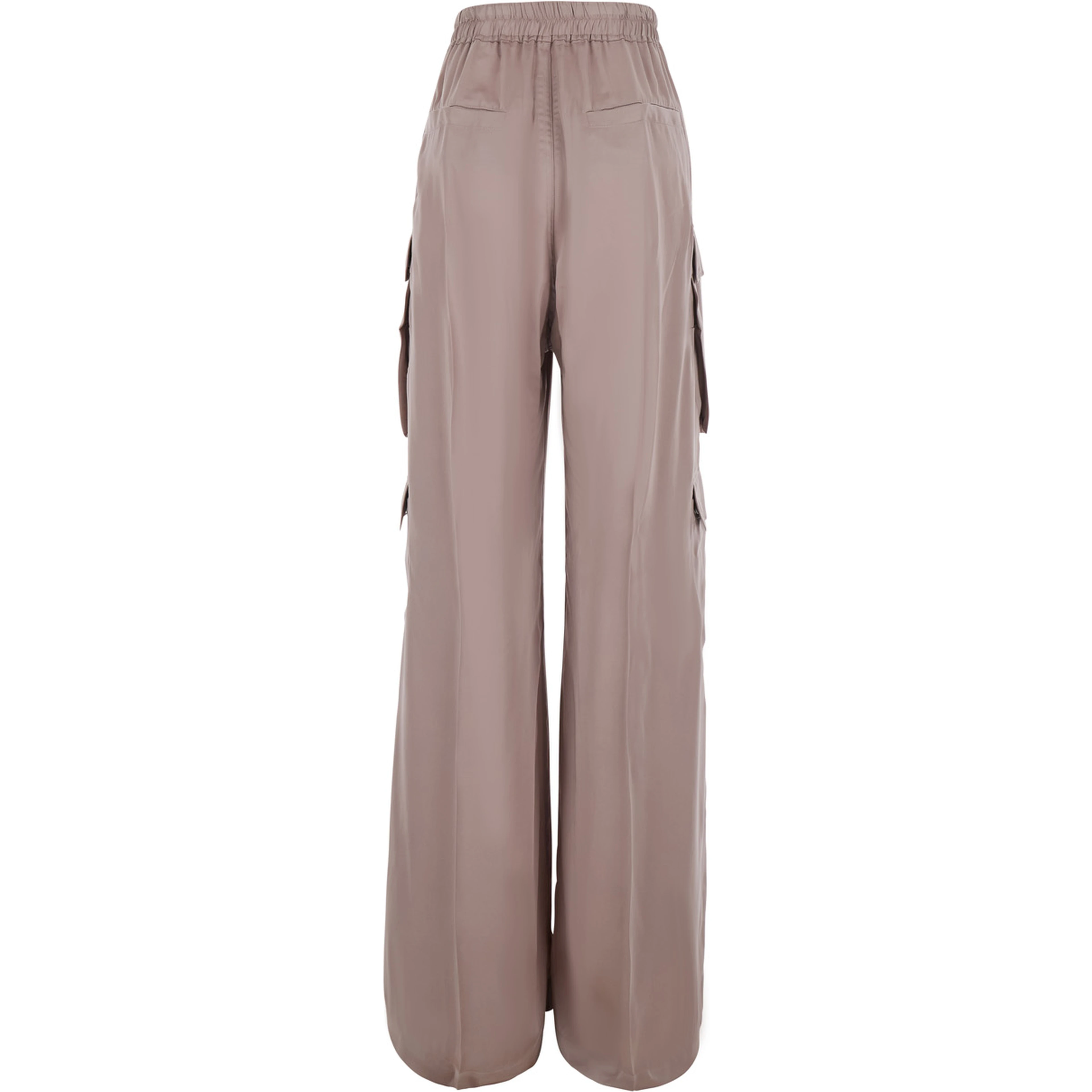 Belas Pink Cargo Pants with elasticated waistband and drawstring and cargo pockets in Blend viscose for women