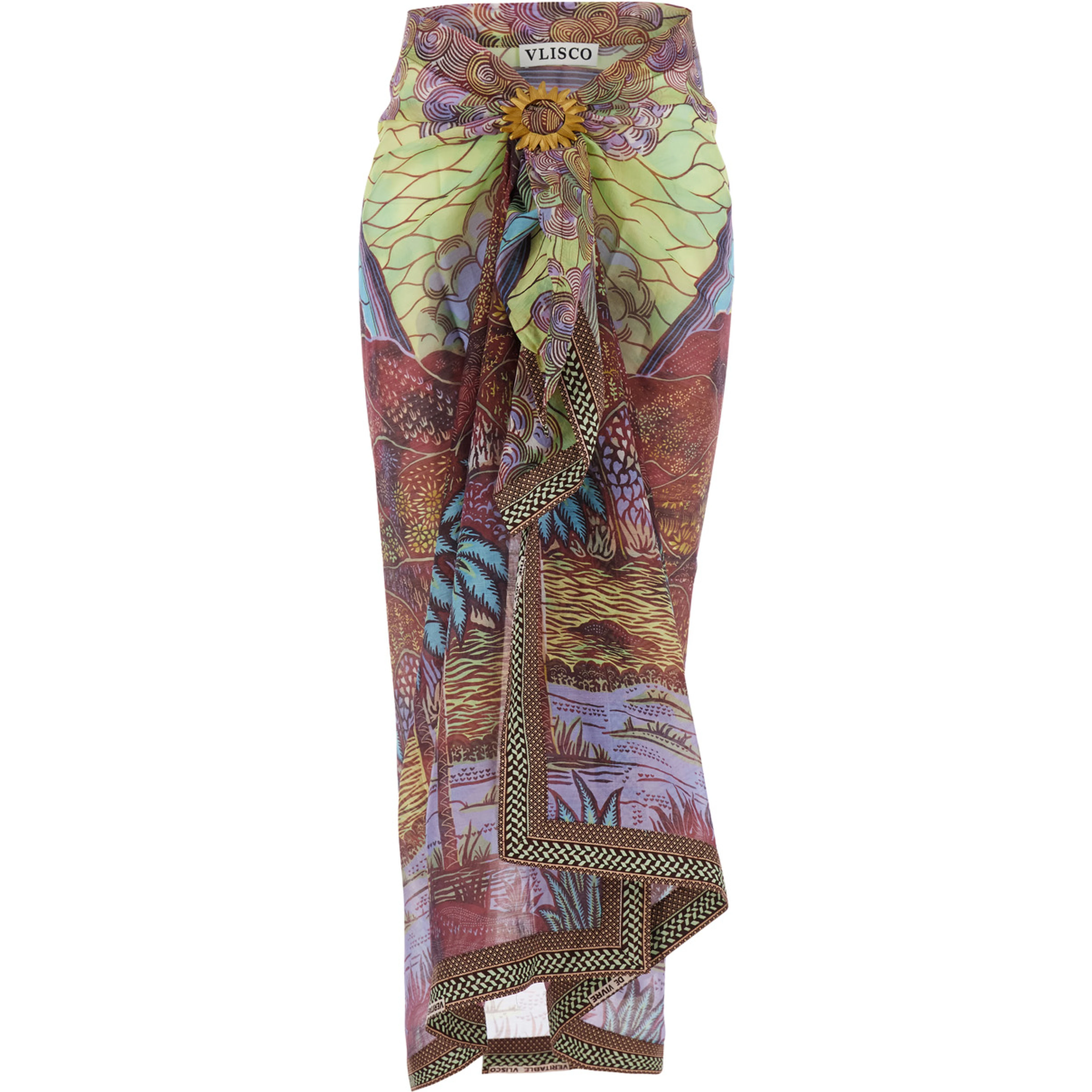 Lido Skirt with multicolored print and Tech Fabric, multicolor, woman