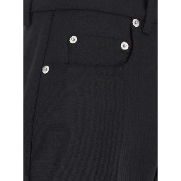 Bolan Bootcut Black Wide Leg Pants in Cotton for Women