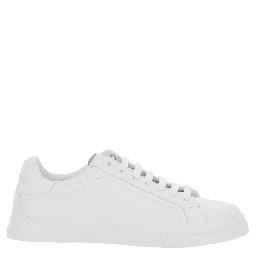 Sneaker Portofino Light with Logo Patch on the Tongue and Tone-on-Tone Lettering Logo on the Heel in White Leather Men