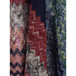 Cape with multicolored motif and tech fabric, multicolored, women