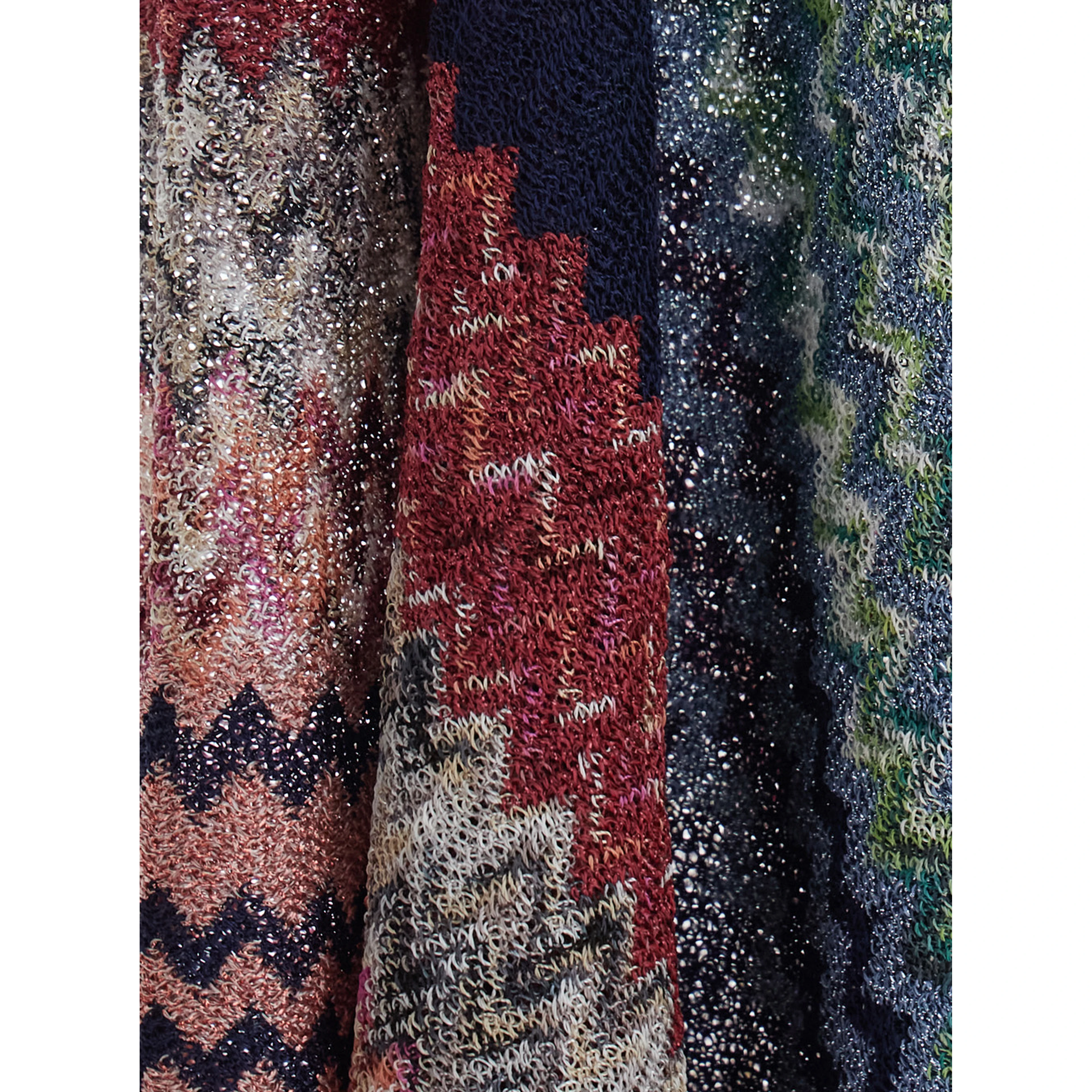 Cape with multicolored motif and tech fabric, multicolored, women
