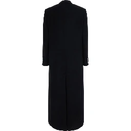 EFFIGE black Double-breasted coat with wide lapels in wool for women