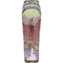 Lido Skirt with multicolored print and Tech Fabric, multicolor, woman