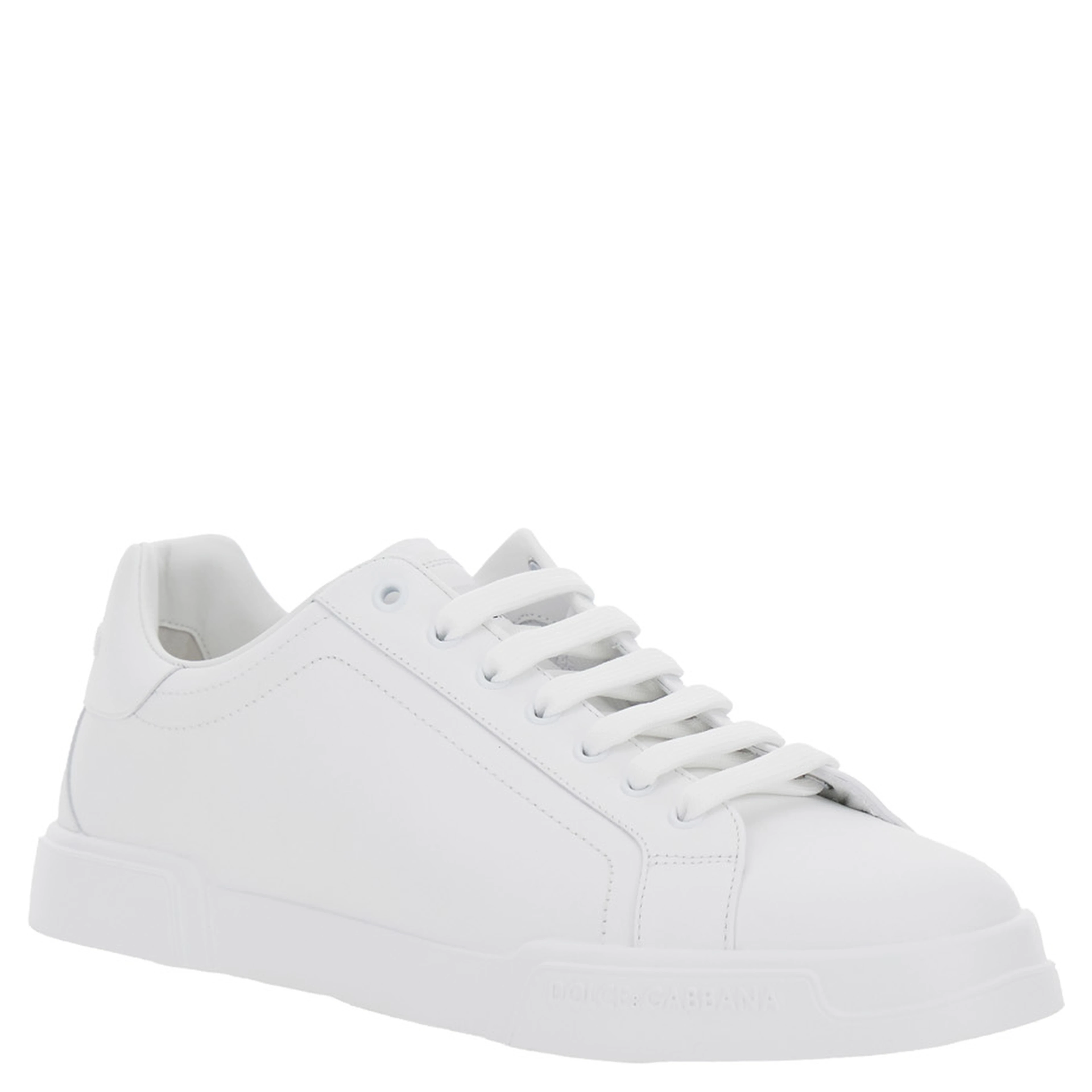 Sneaker Portofino Light with Logo Patch on the Tongue and Tone-on-Tone Lettering Logo on the Heel in White Leather Men