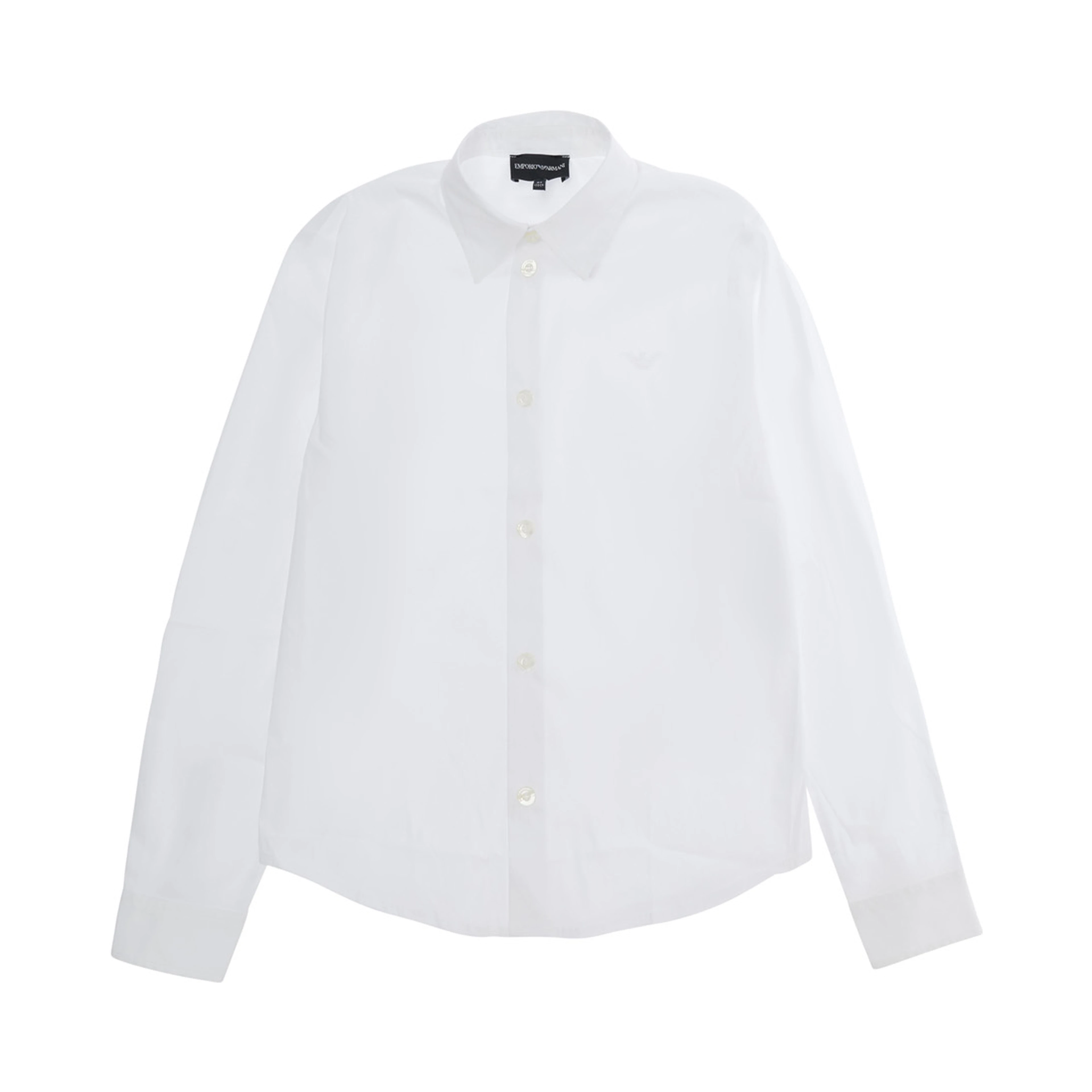 White Shirt Emporio Armani Kids in high-quality fabric for boys and girls