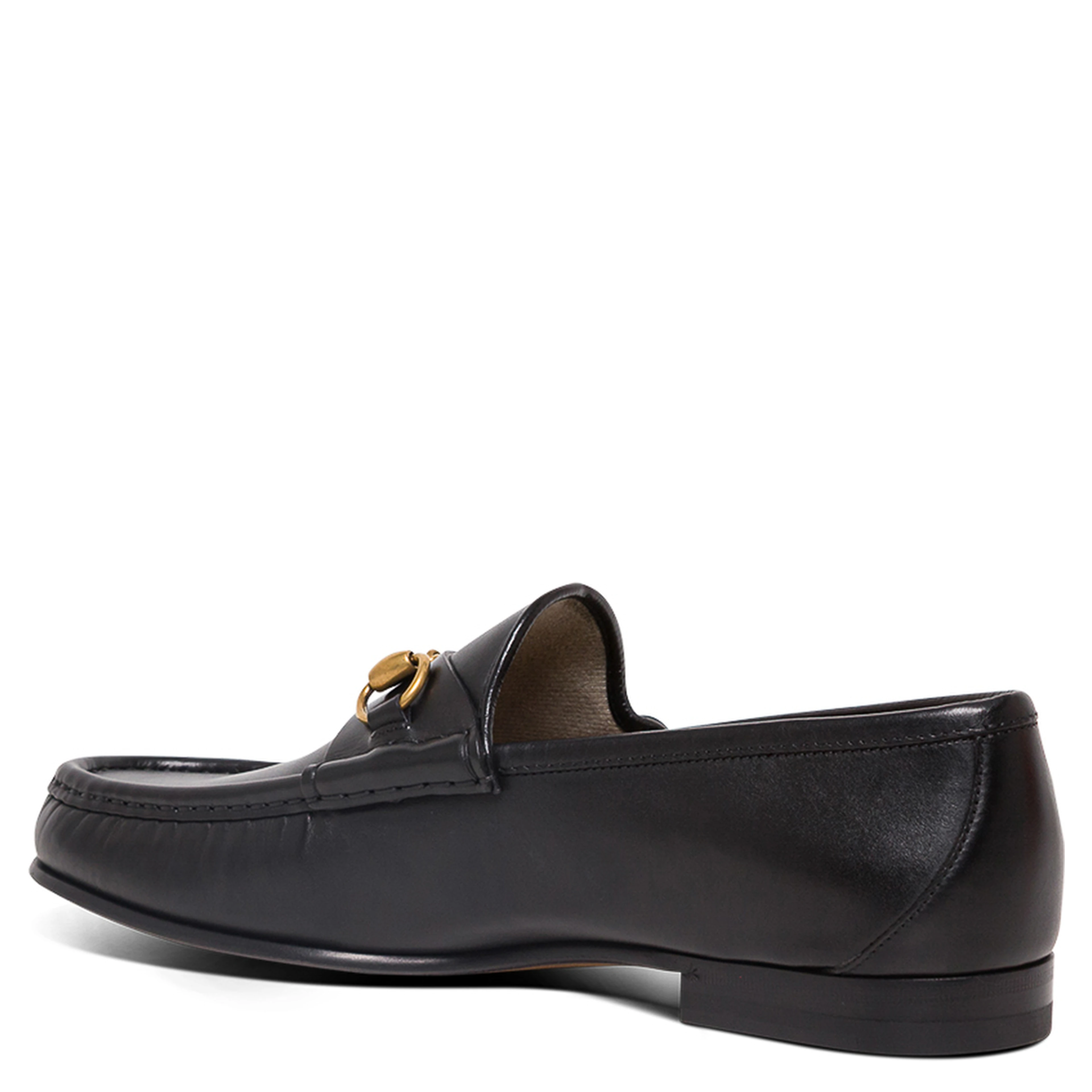 Loafers with Leather Clamp Detail Black Men