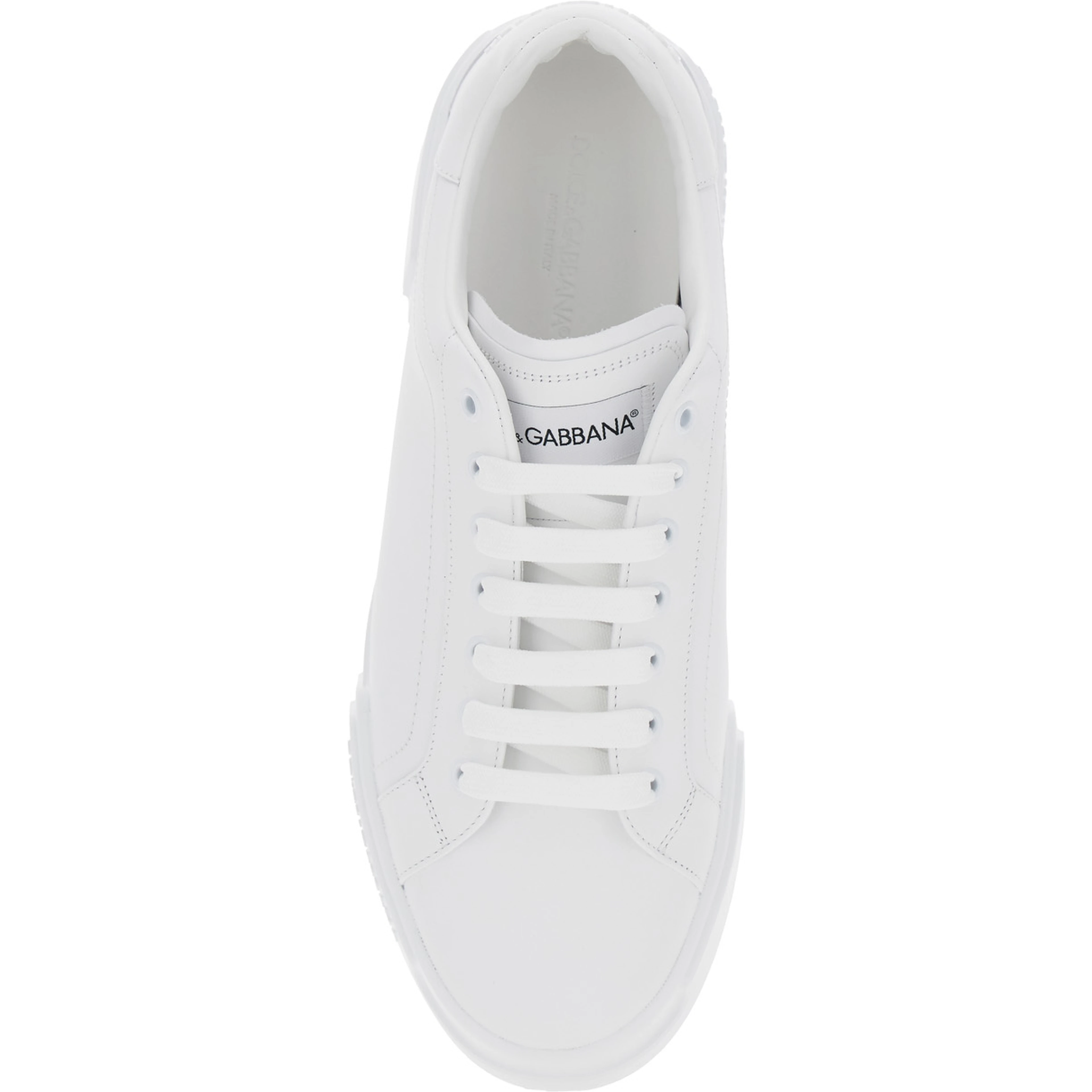 Sneaker Portofino Light with Logo Patch on the Tongue and Tone-on-Tone Lettering Logo on the Heel in White Leather Men