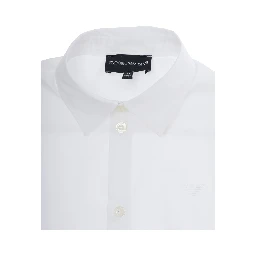 White Shirt Emporio Armani Kids in high-quality fabric for boys and girls