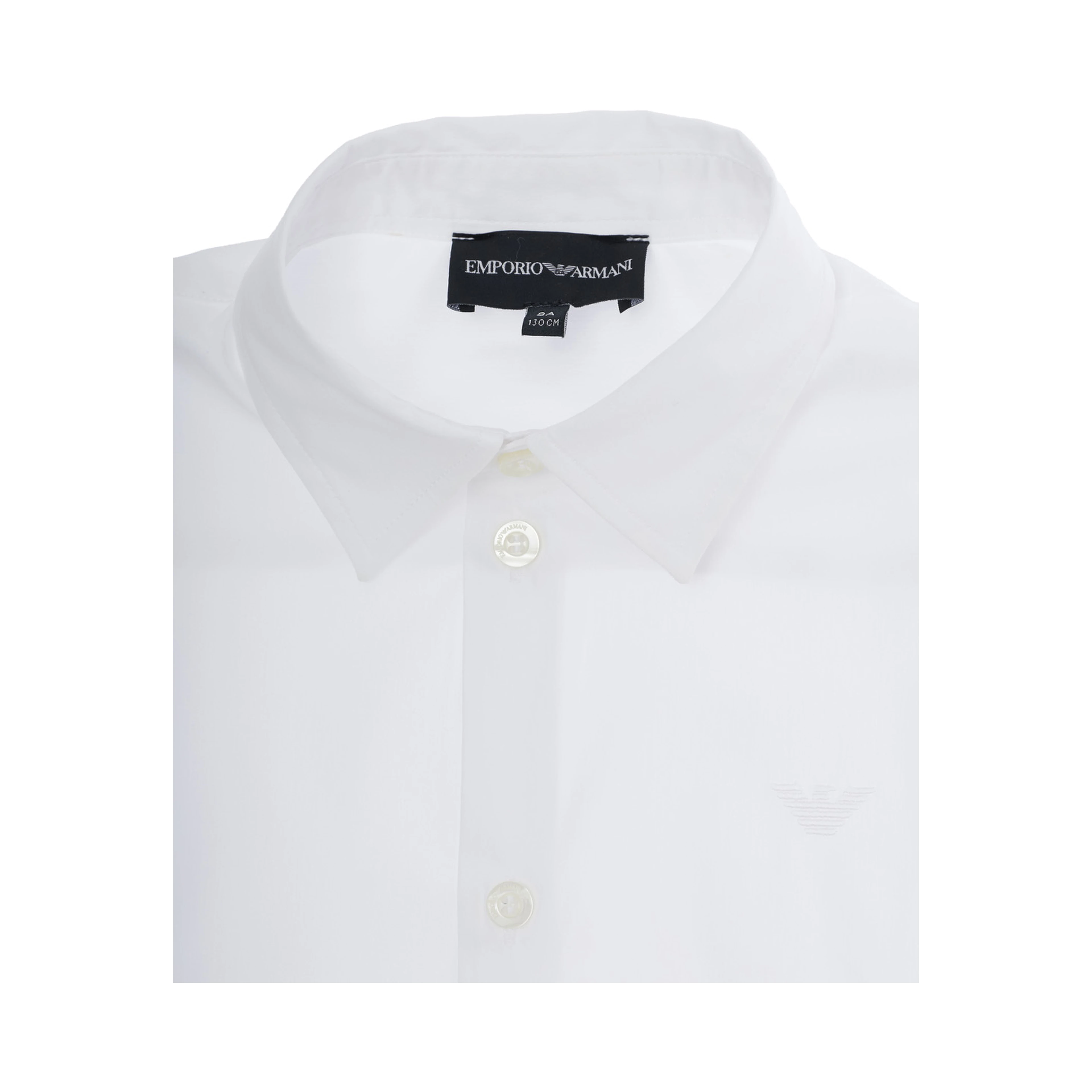 White Shirt Emporio Armani Kids in high-quality fabric for boys and girls