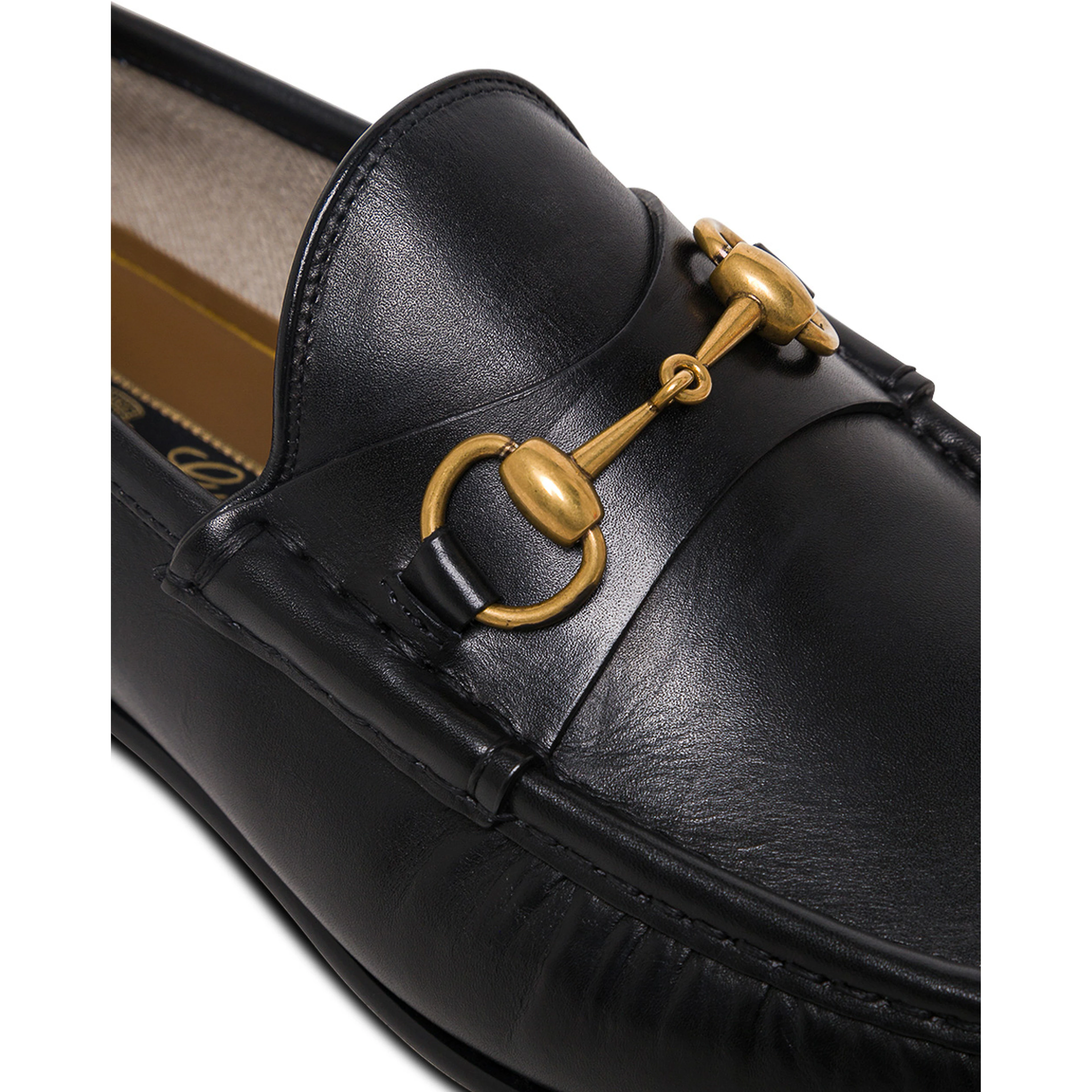 Loafers with Leather Clamp Detail Black Men