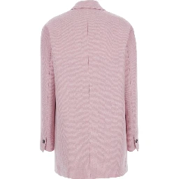 Nomade Pink Double-breasted Jacket with Peak revers in Blend Wool for Women