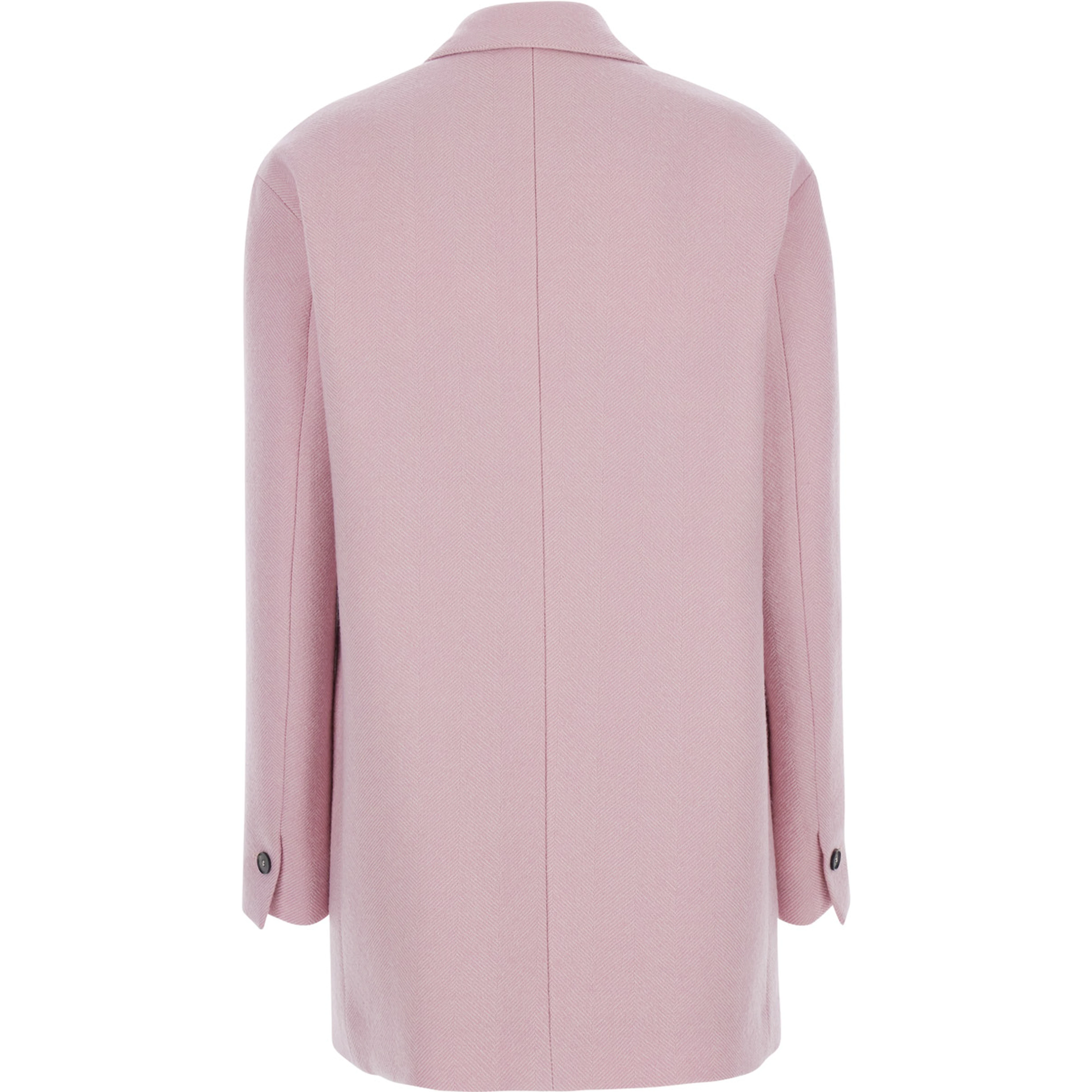 Nomade Pink Double-breasted Jacket with Peak revers in Blend Wool for Women