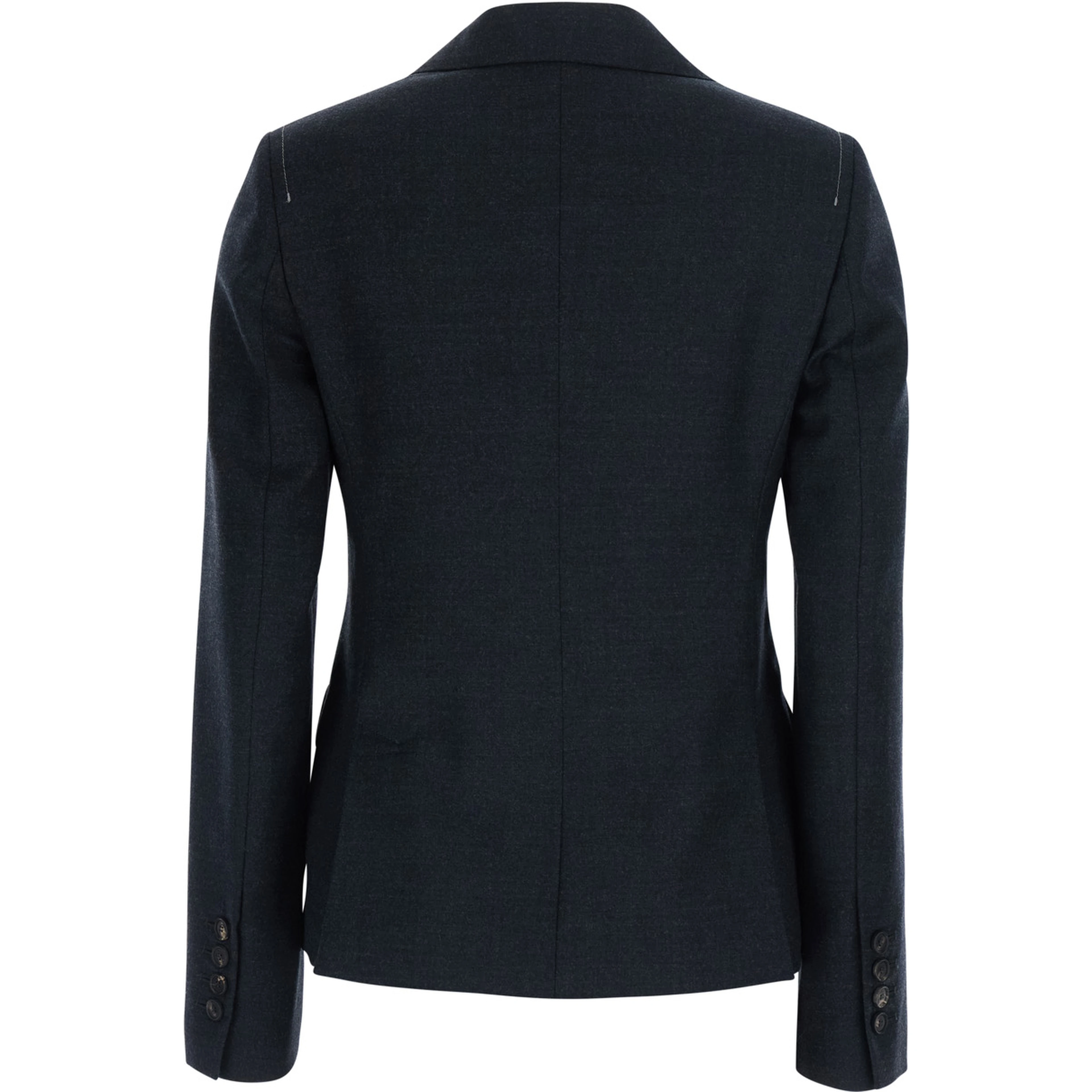Farrah Grey Single-breasted Jacket with Notched revers in wool blend for women