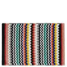 multicolor Bath mat with zigzag motif in cotton home