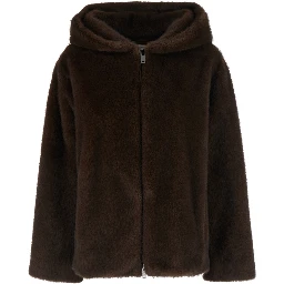 Jacket P.A.R.O.S.H. brown in Tech Fabric with front closure and pockets, women