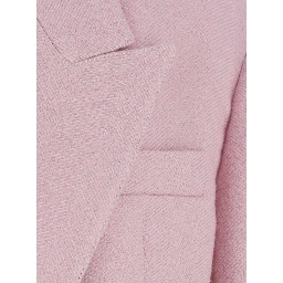 Nomade Pink Double-breasted Jacket with Peak revers in Blend Wool for Women