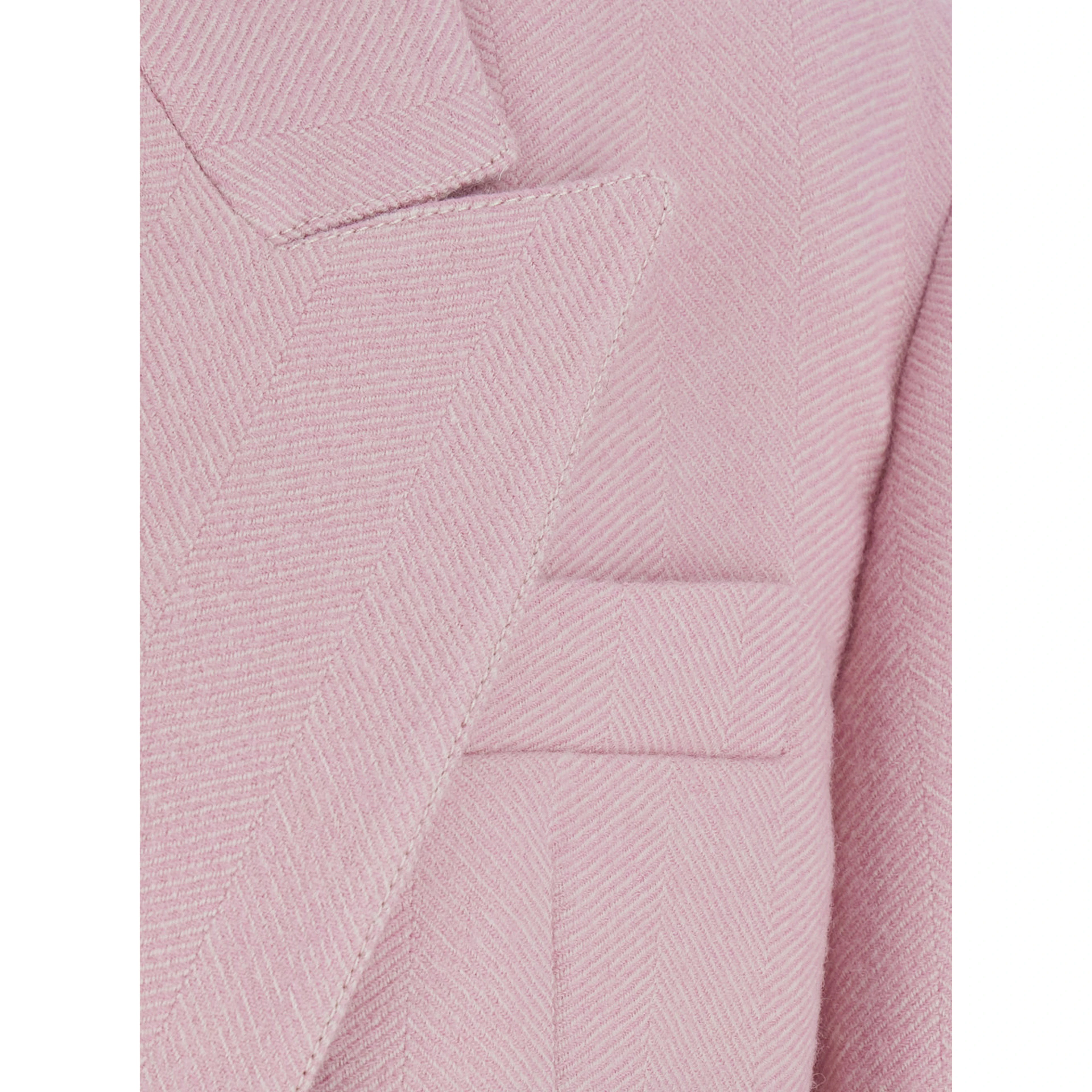 Nomade Pink Double-breasted Jacket with Peak revers in Blend Wool for Women