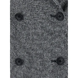 Gray Double-breasted suit with peak revers in wool blend for women
