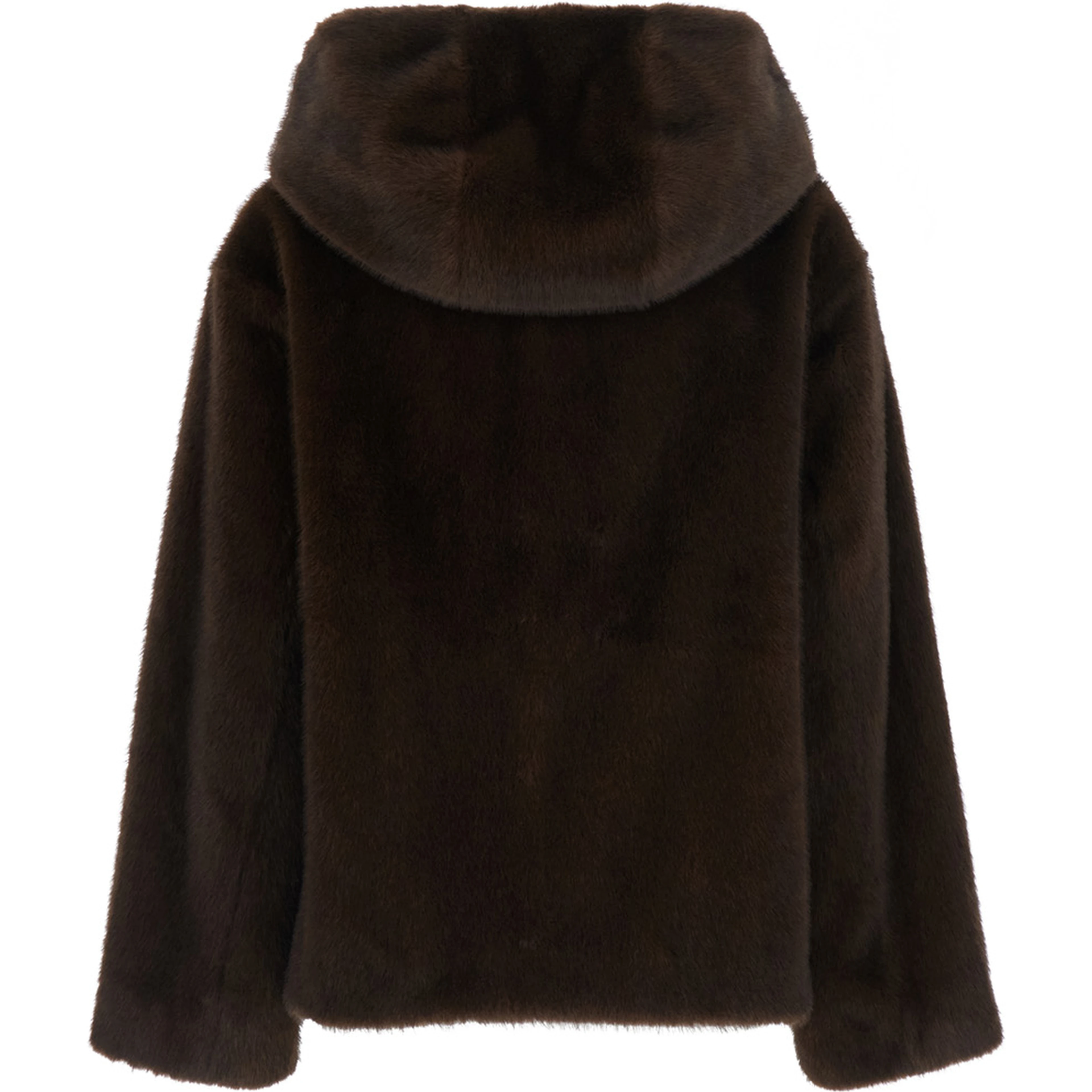 Jacket P.A.R.O.S.H. brown in Tech Fabric with front closure and pockets, women