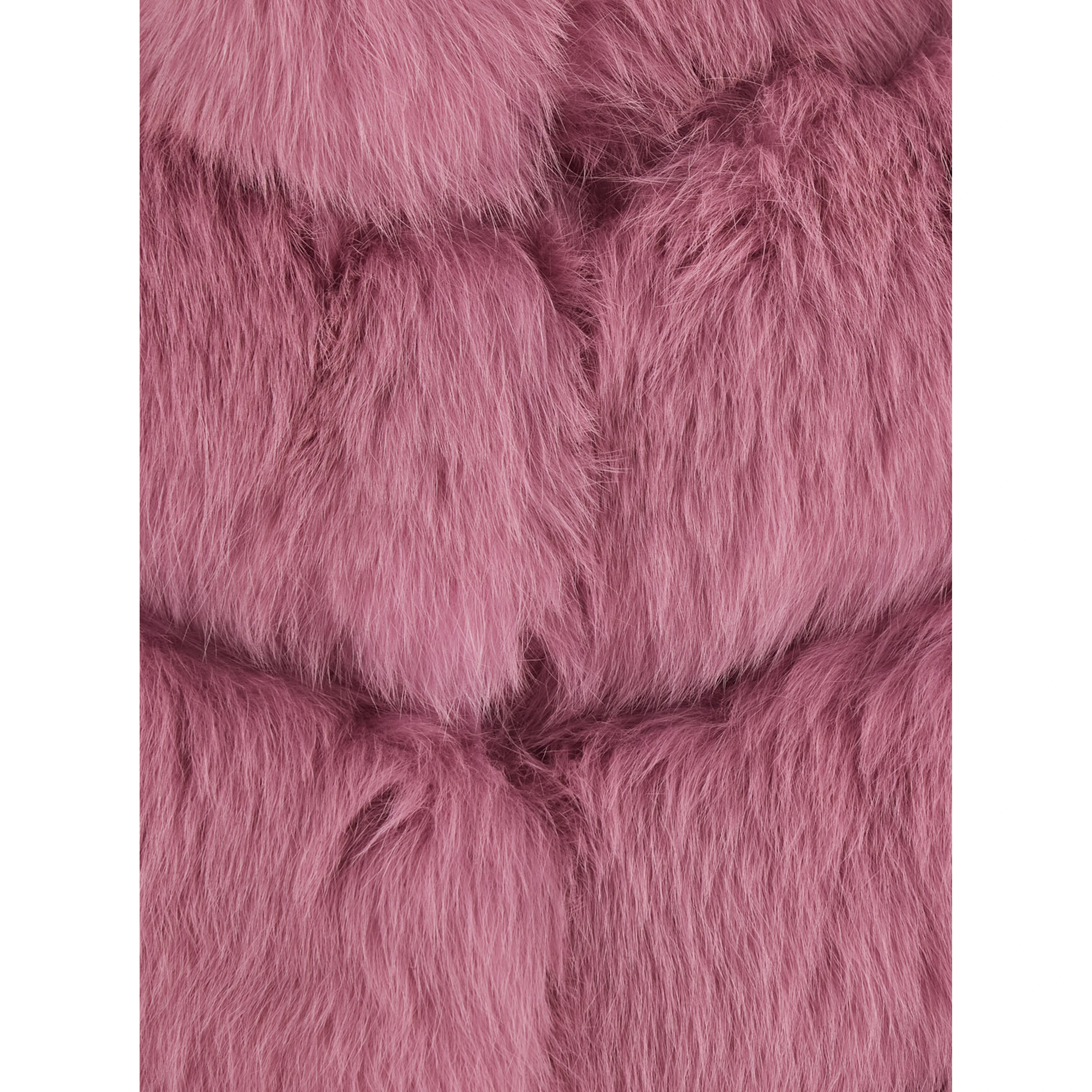 Purple Fur Gilet with High Collar and Sleeveless Design in fur for Women