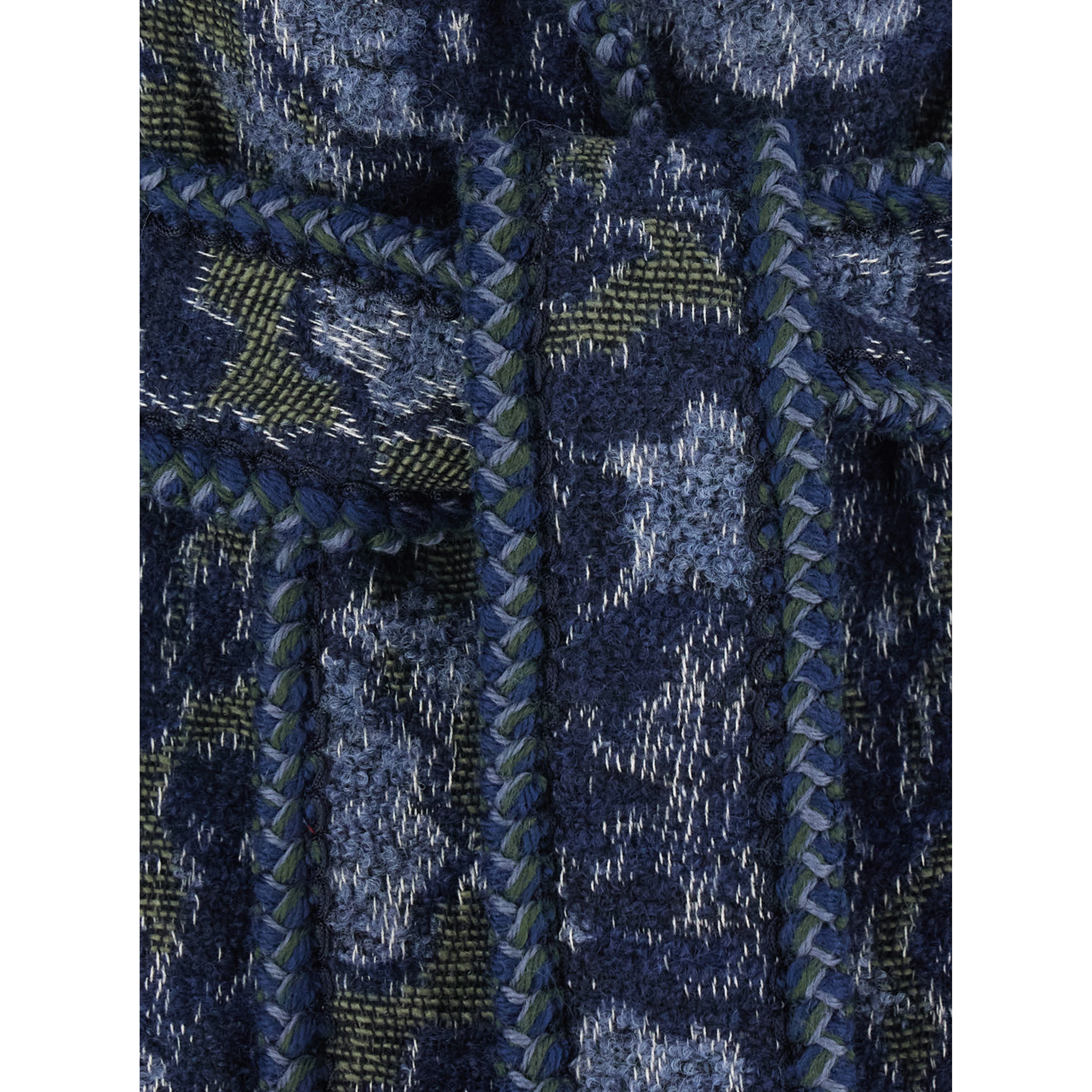 Womens vest with patch pockets and belt in blue