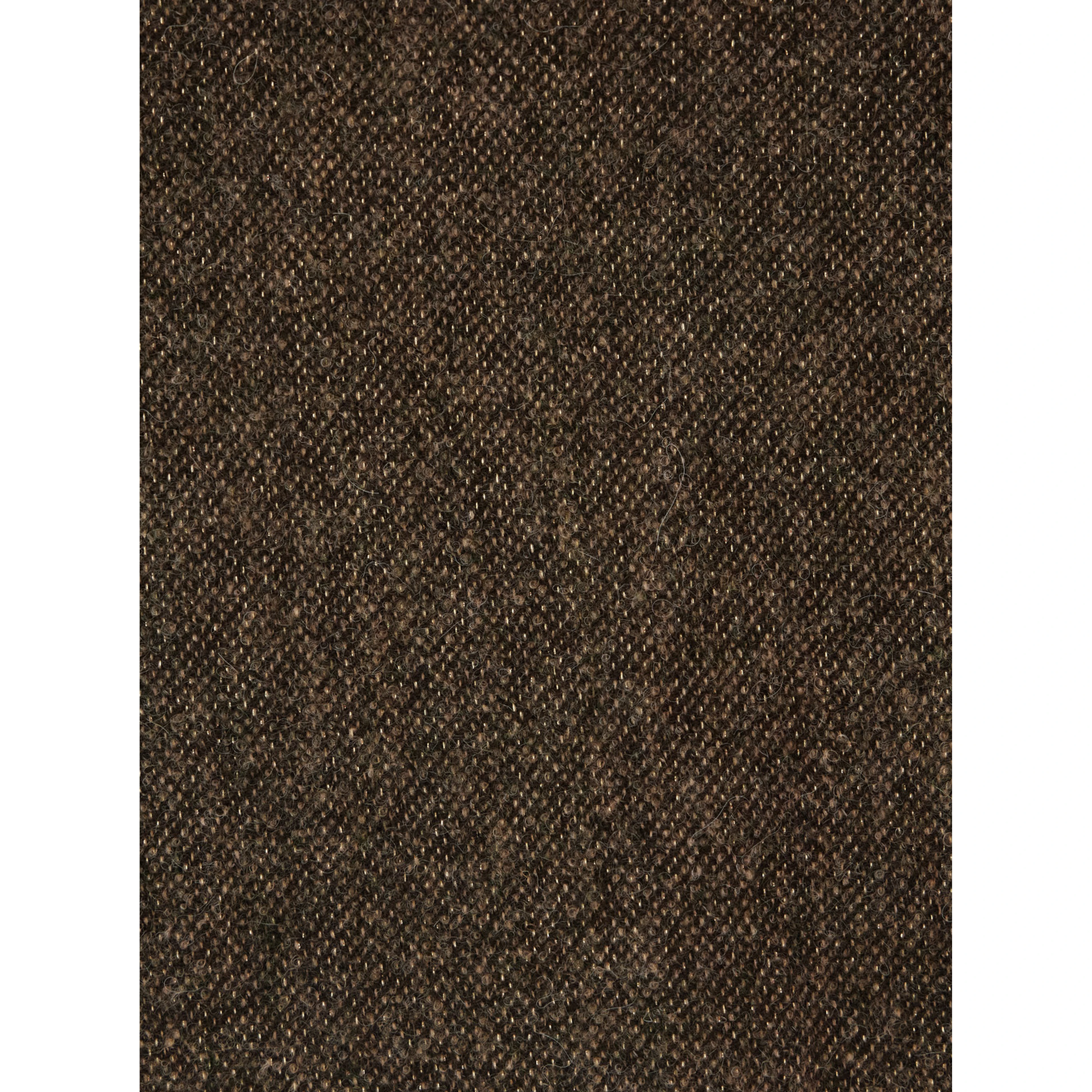 brown scarf with Square design and fringed edges in wool and cashmere Blend women