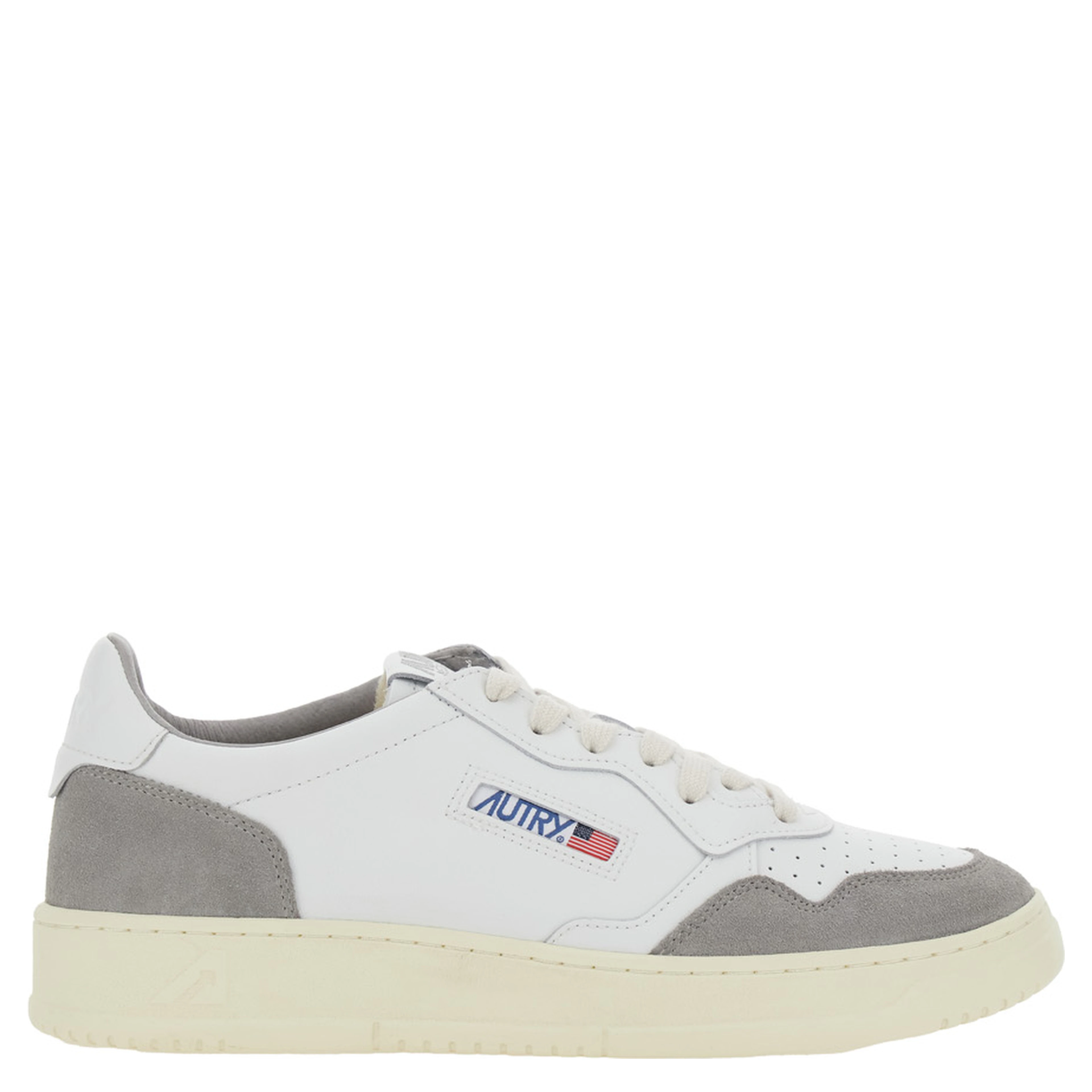 Medalist Grey Sneaker Low Top with Logo Patch on the Tongue and Details in Suede Man