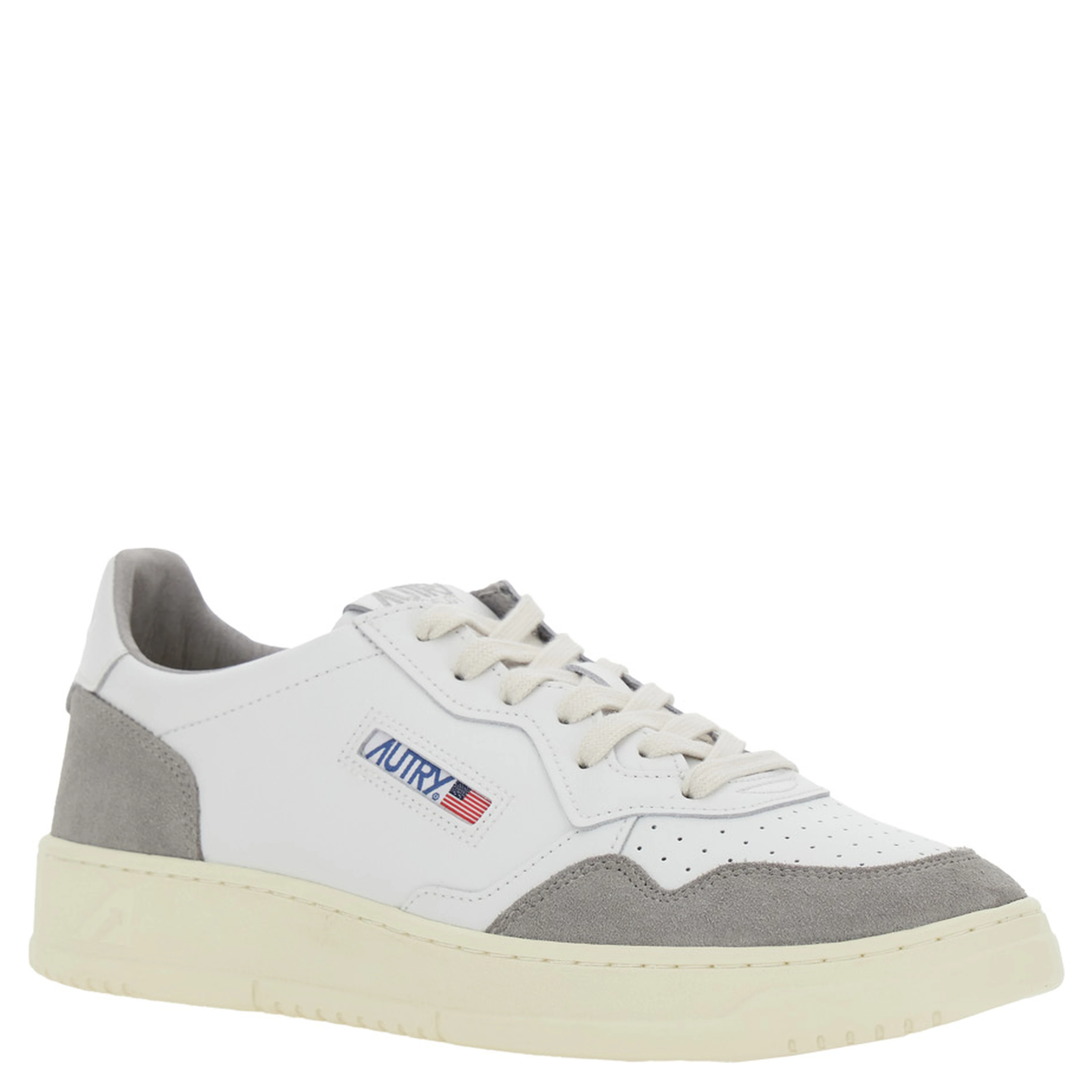 Medalist Grey Sneaker Low Top with Logo Patch on the Tongue and Details in Suede Man