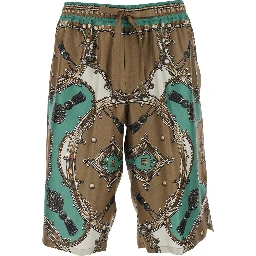 multicolor Bermuda Vanity with all-over print in Silk for men