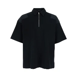 Black T-Shirt TELEMO with Round Neck and Short Sleeves for Men