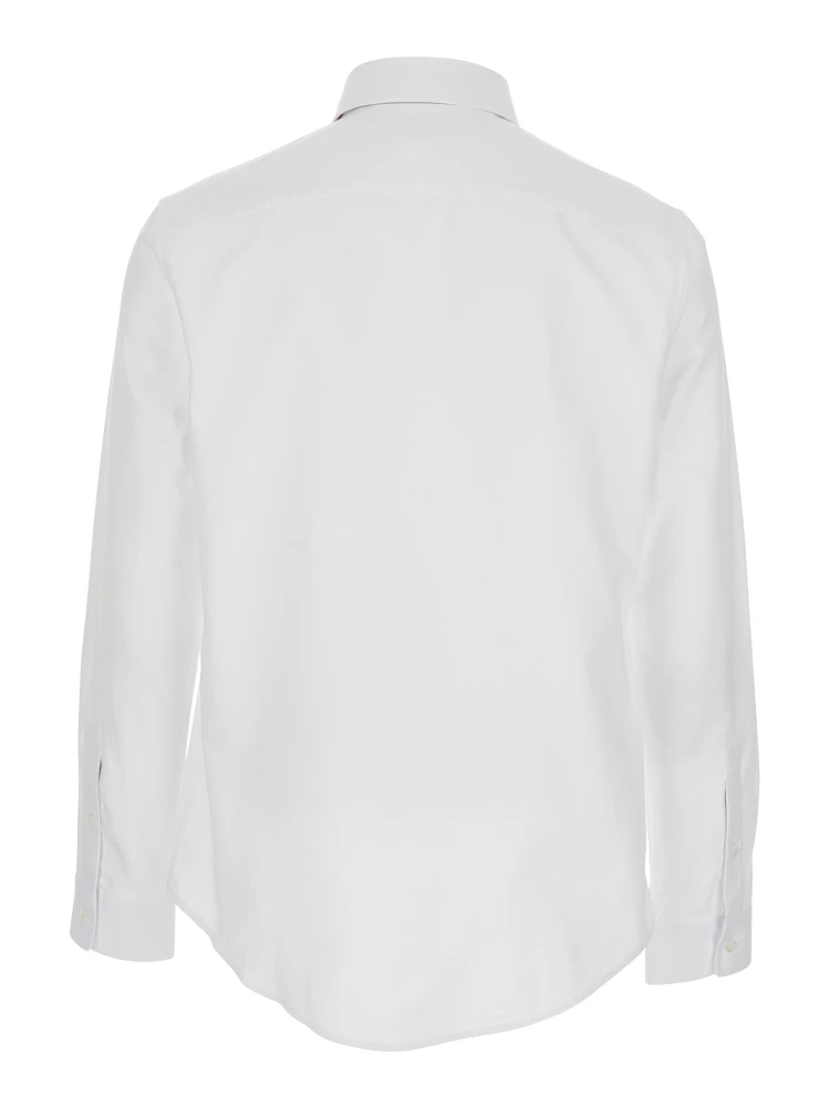 White Shirt with Button Down Collar in Cotton Man alternative