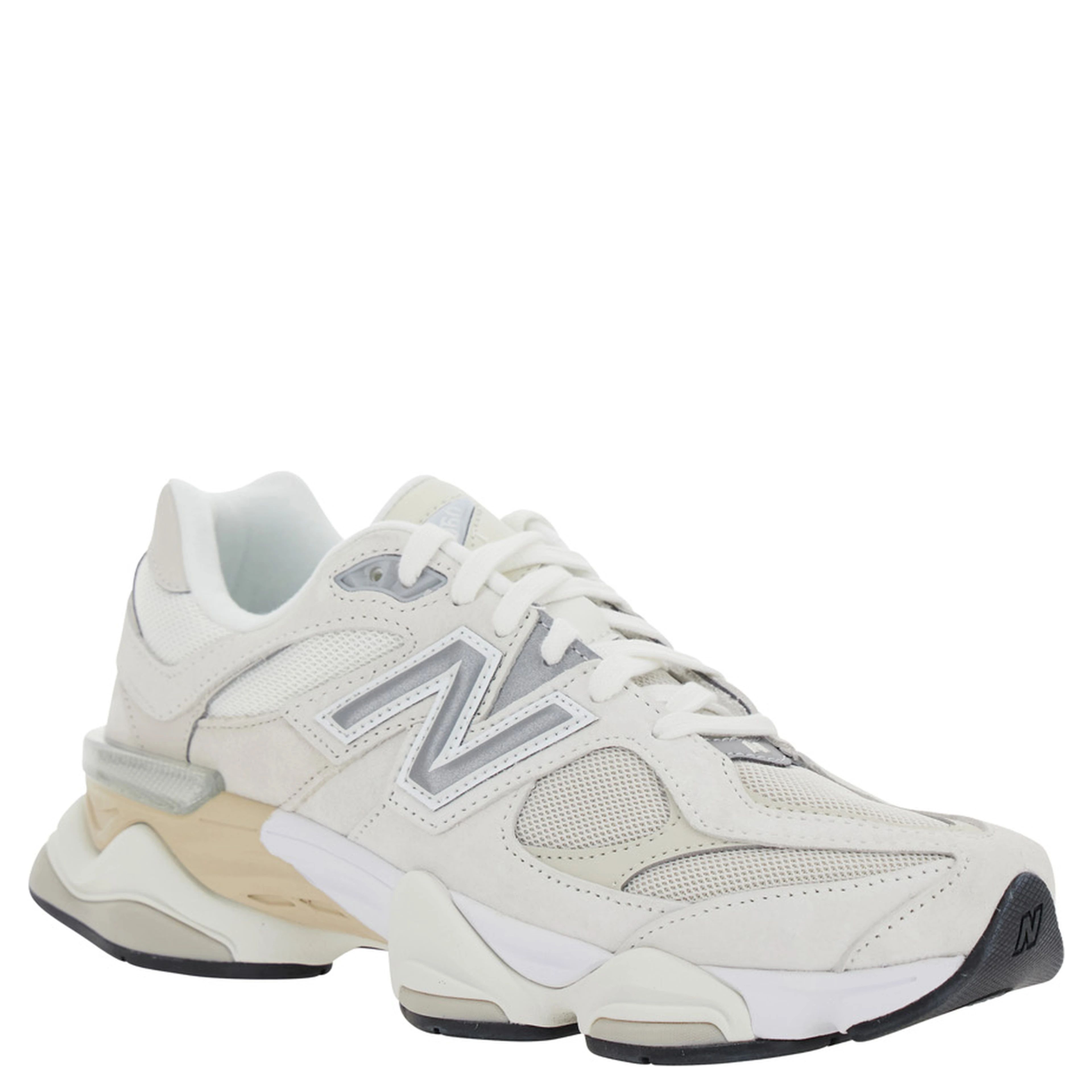 9060 White Sneaker with Logo on the Side and Chunky Sole in Unisex