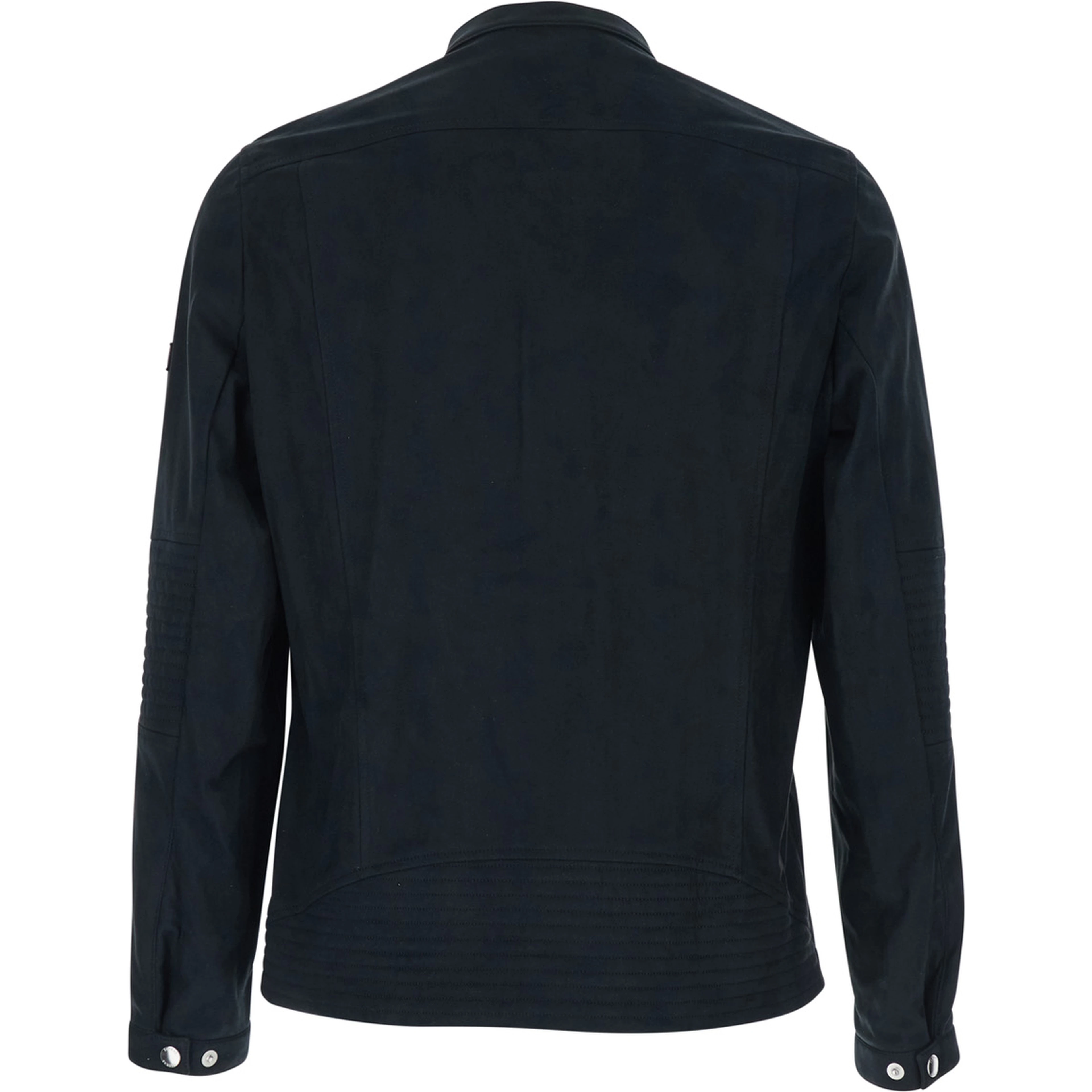 Jacket MCKZ0093033588001 Black with High Collar and Zip Closure in Tech Fabric Men