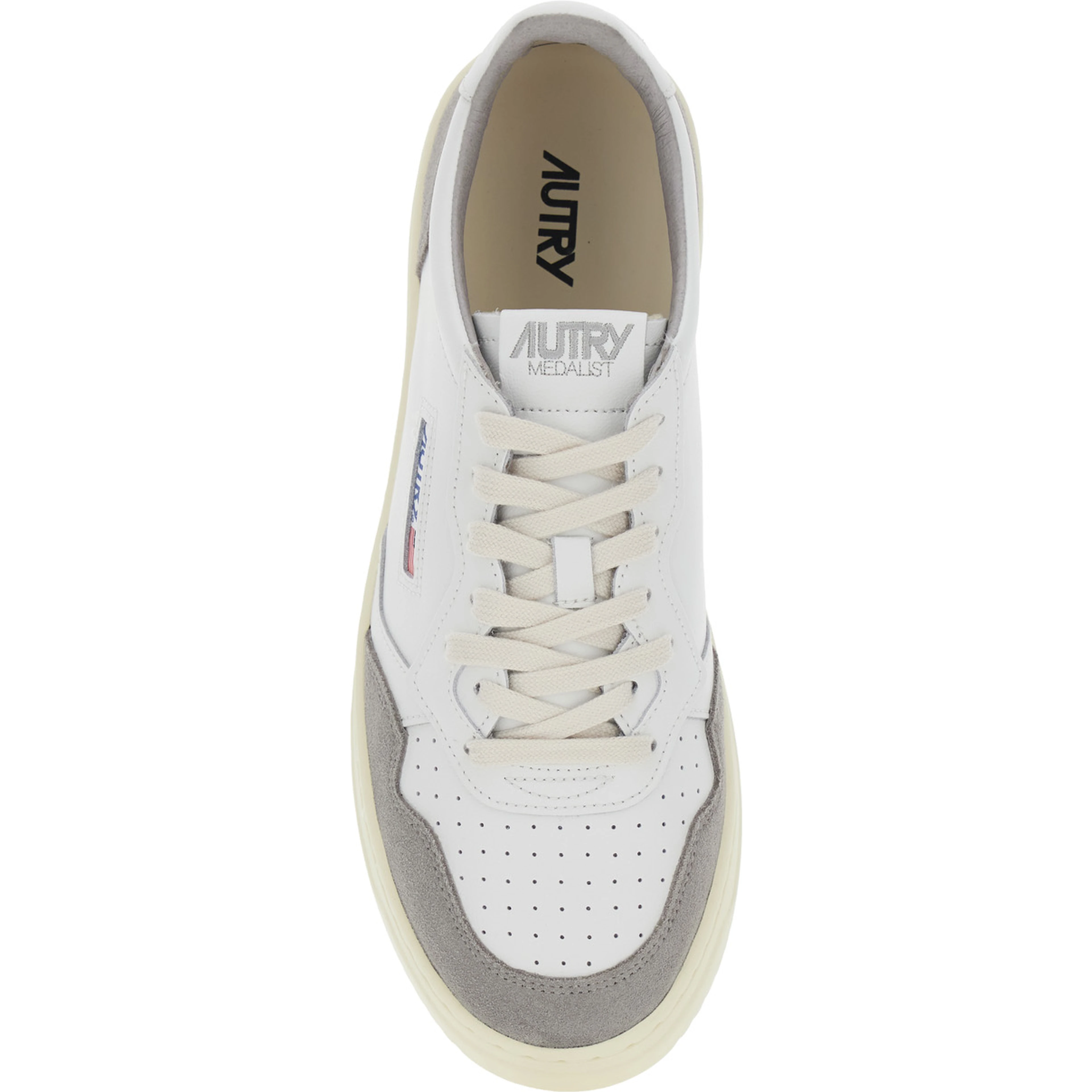 Medalist Grey Sneaker Low Top with Logo Patch on the Tongue and Details in Suede Man