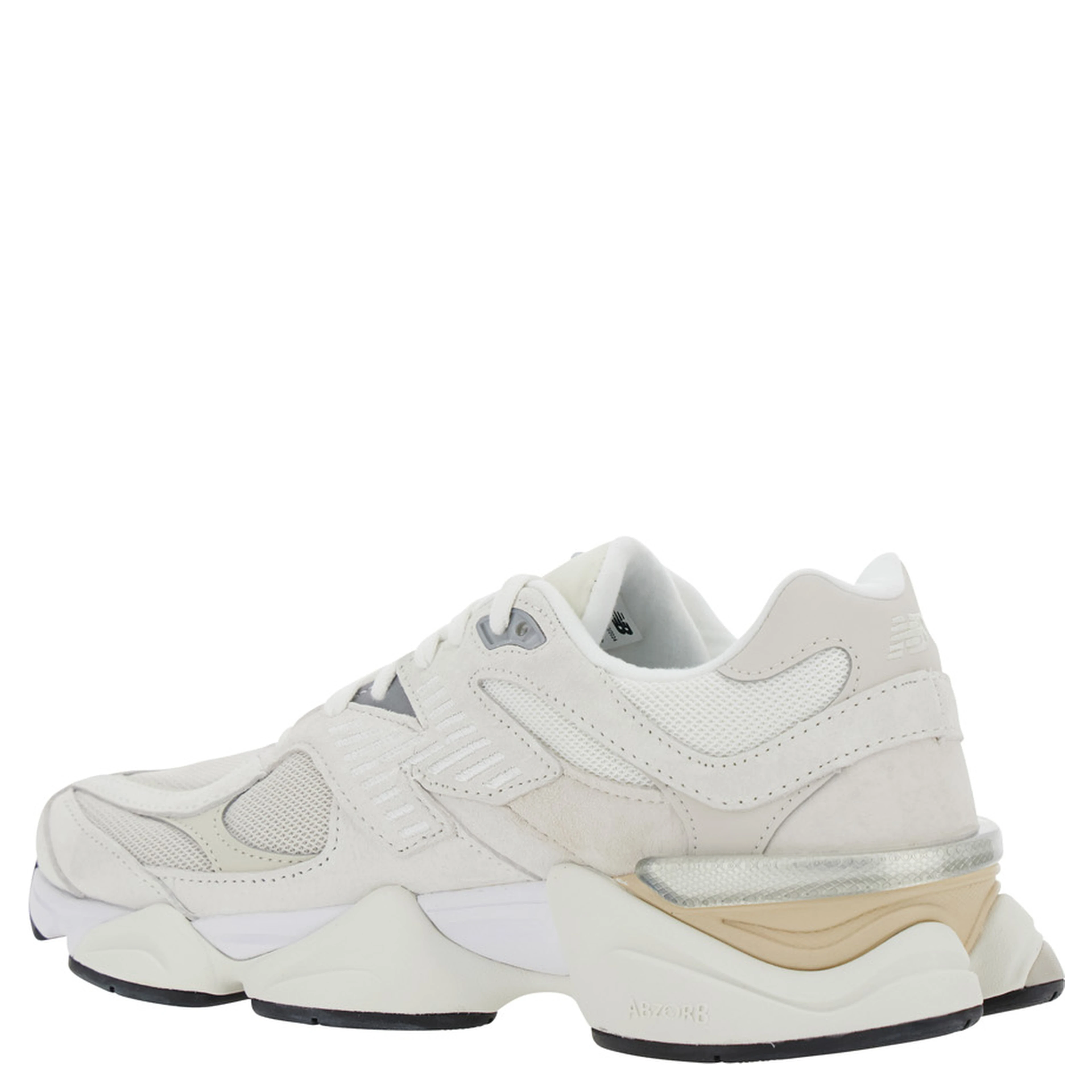 9060 White Sneaker with Logo on the Side and Chunky Sole in Unisex
