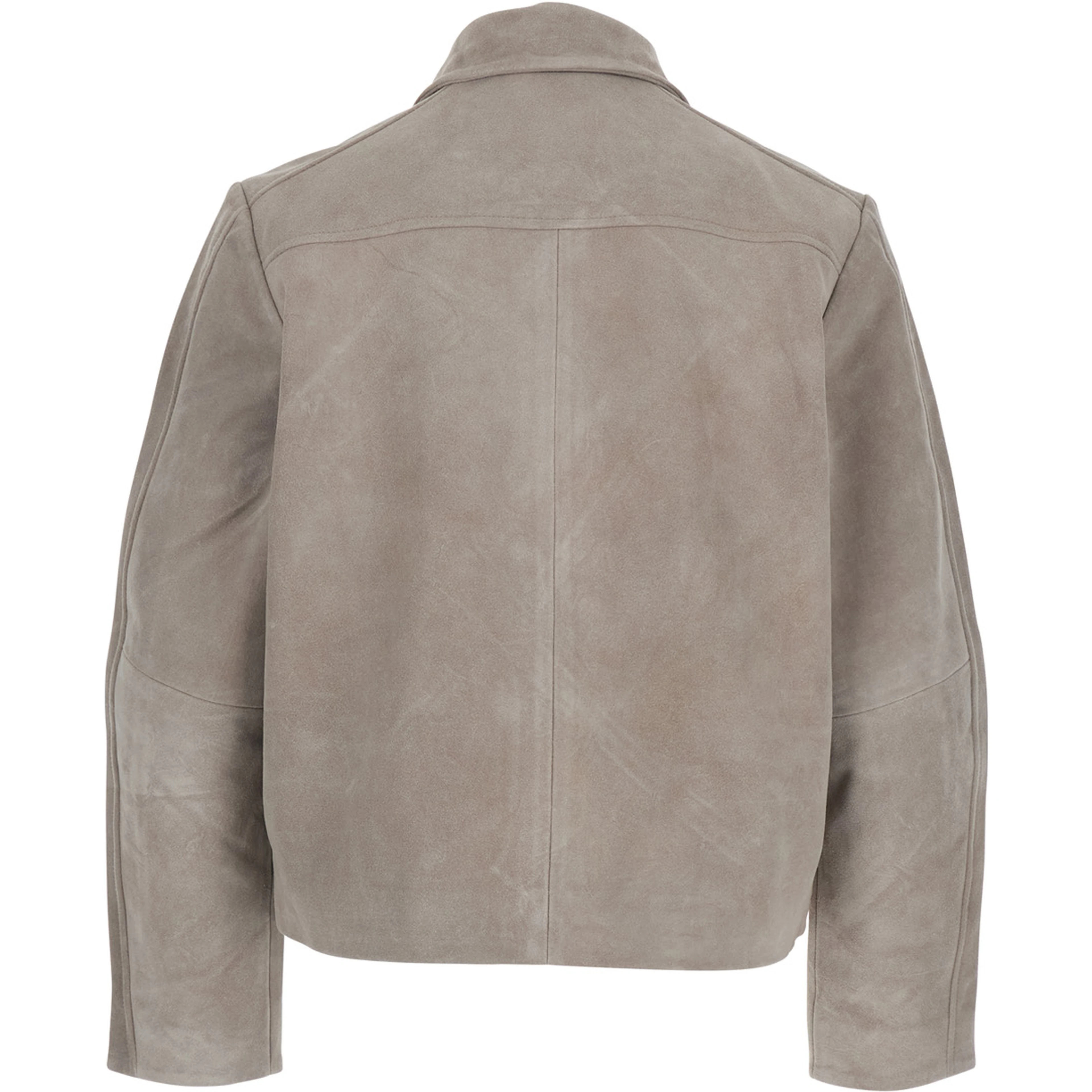 Rockridge Jacket Grey with Classic Collar and Leather Zip Closure for Men