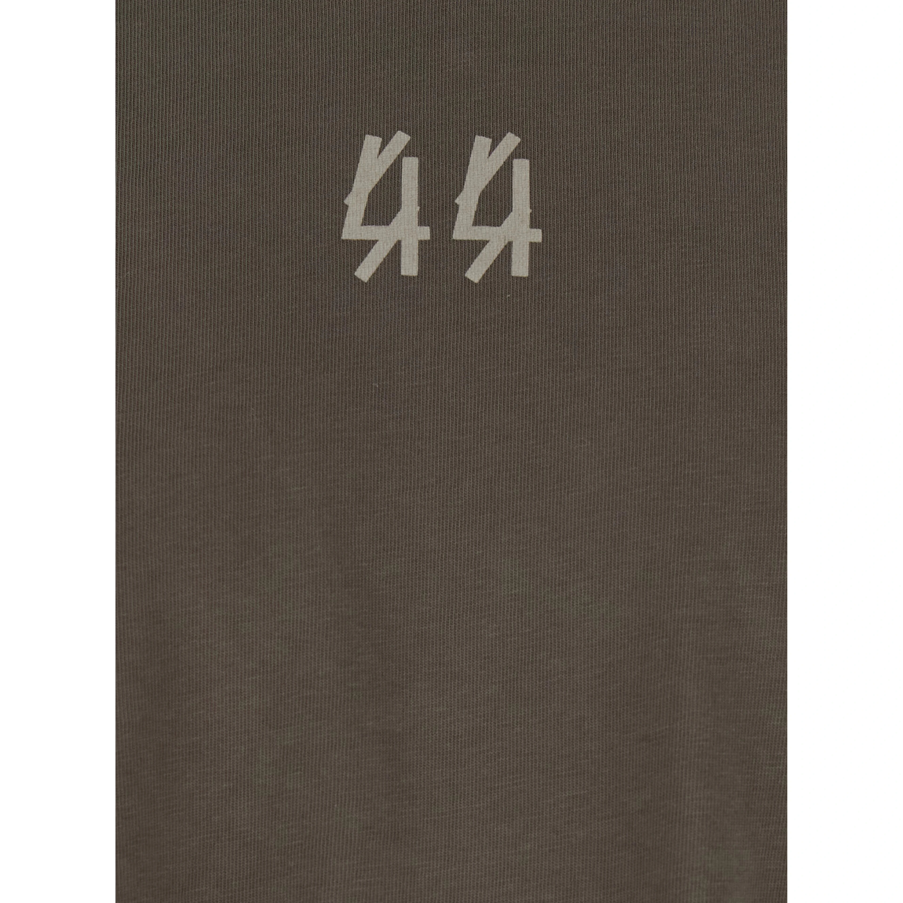 Grey Crew Neck T-Shirt with Maxi Logo on the Back in Cotton for Men