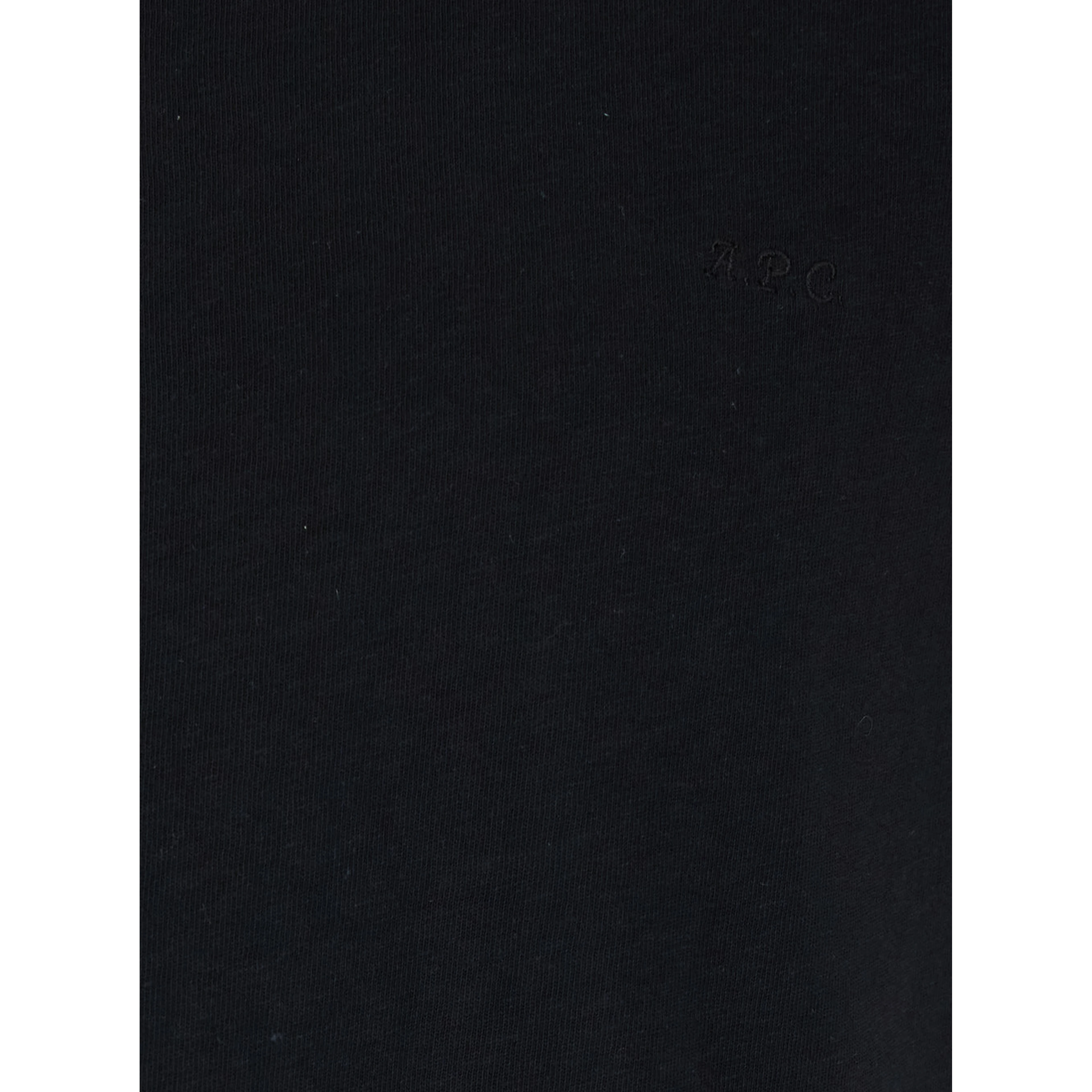 Black crew neck T-shirt with contrasting details on the neck and sleeves in cotton and linen blend man