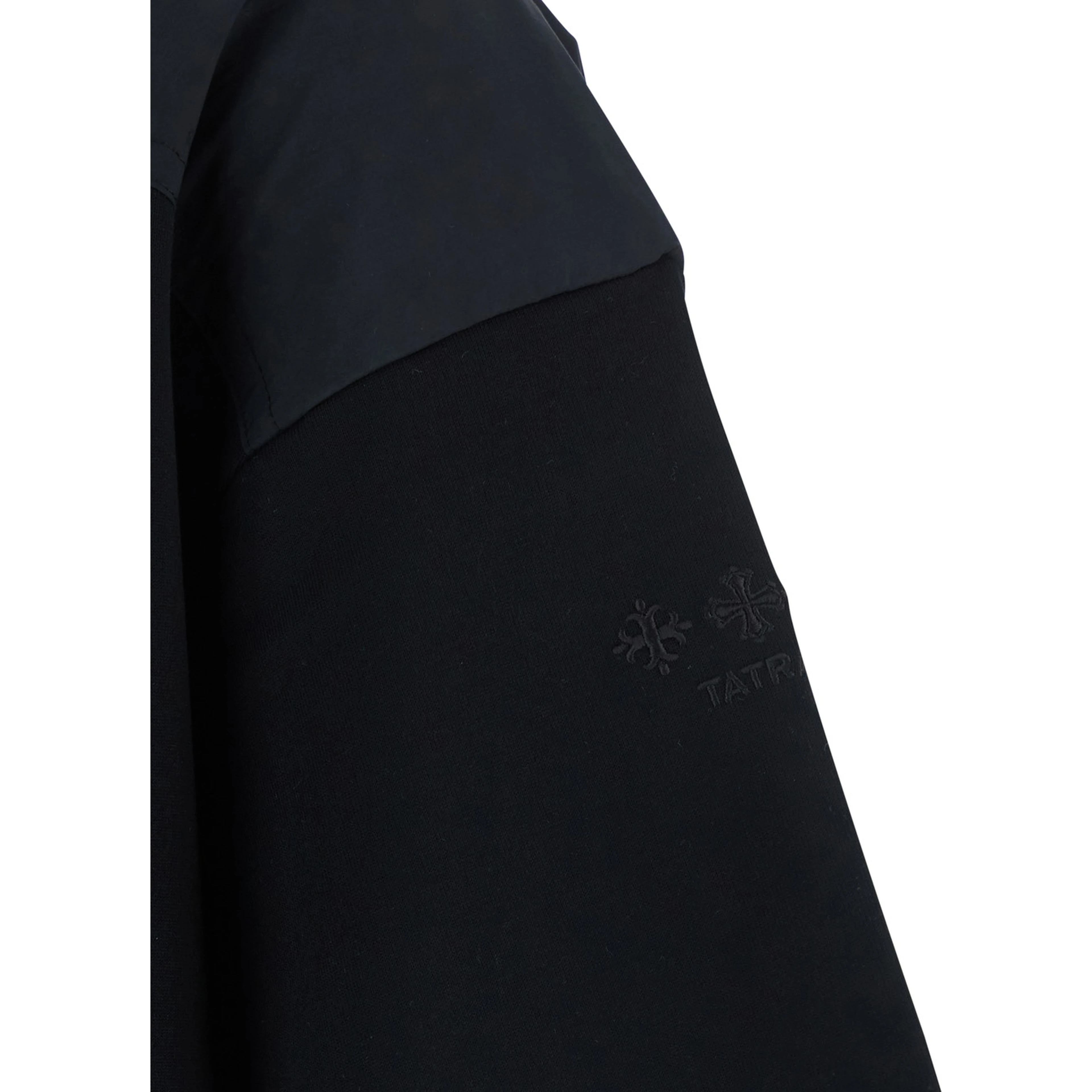 Black T-Shirt TELEMO with Round Neck and Short Sleeves for Men